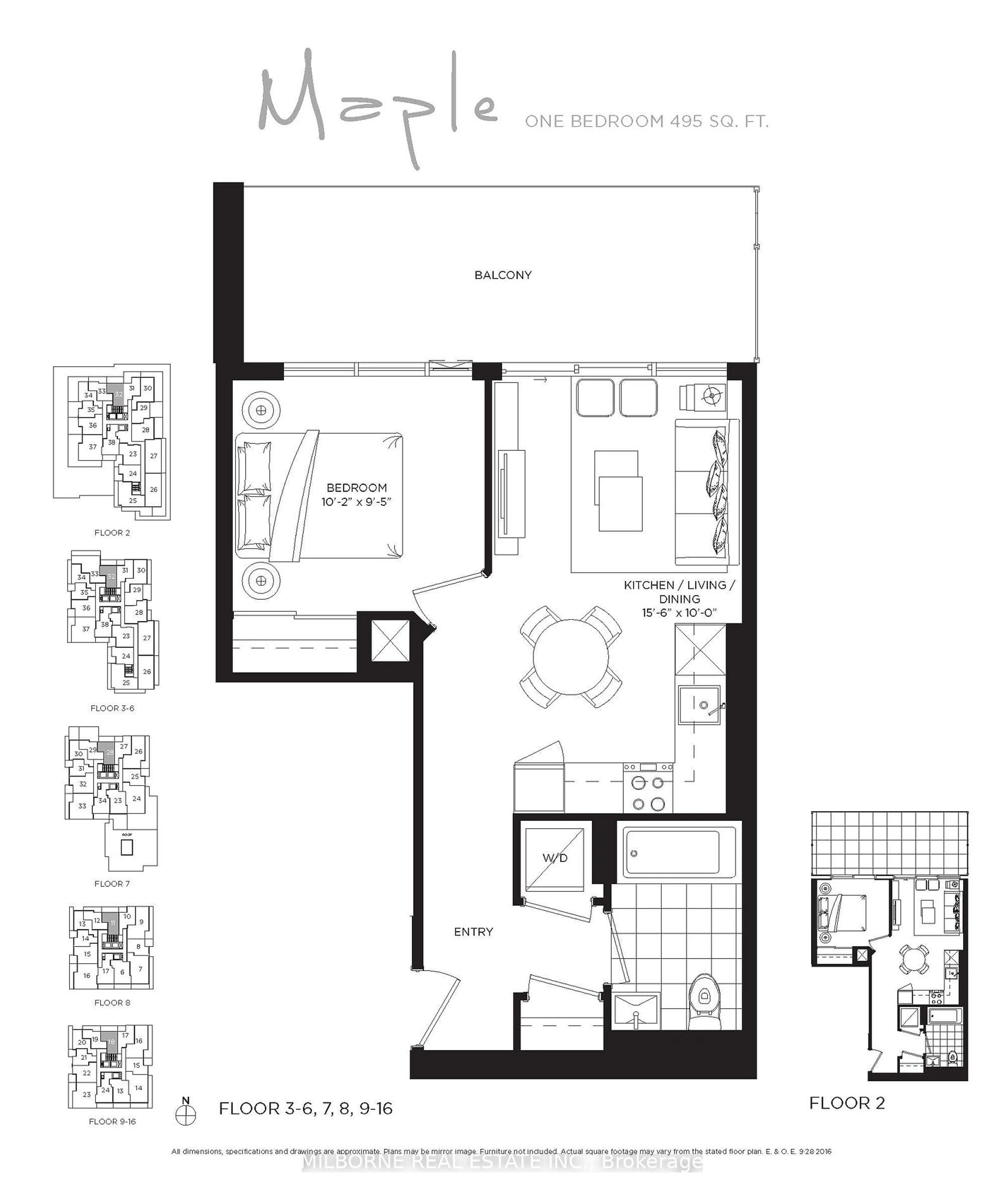 Floor plan for 20 O'Neill Rd #632, Toronto Ontario M3C 0R2