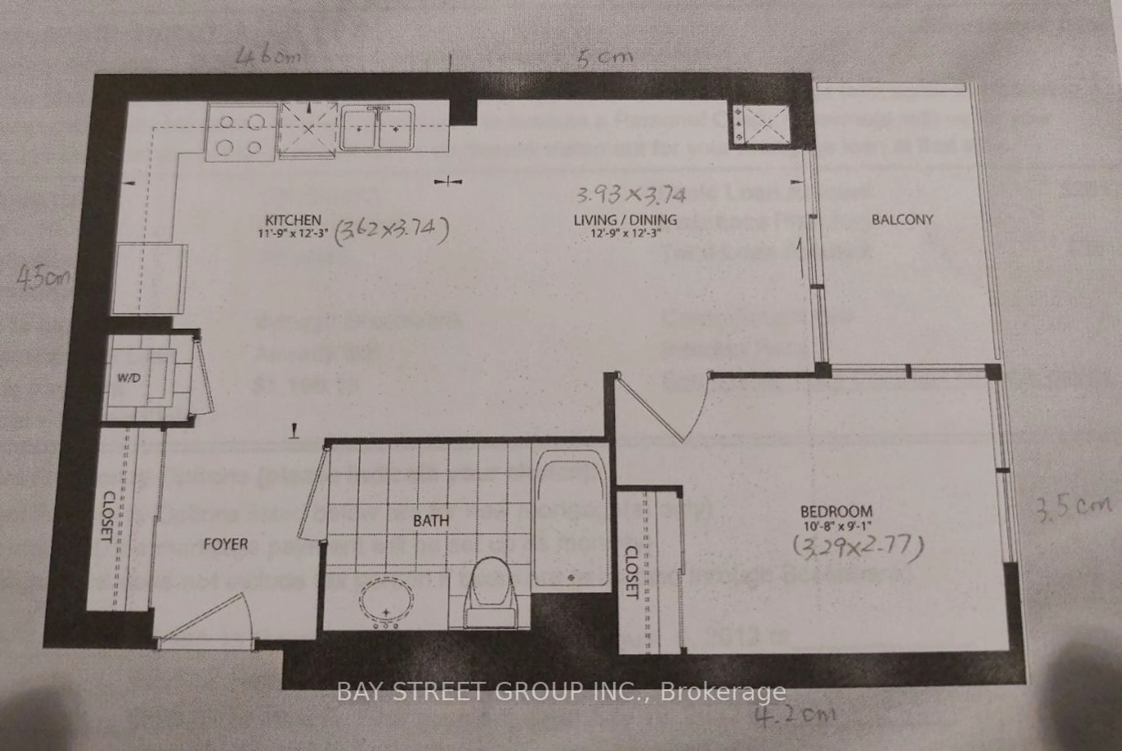 Floor plan for 33 Bay St #2907, Toronto Ontario M5J 2Z3