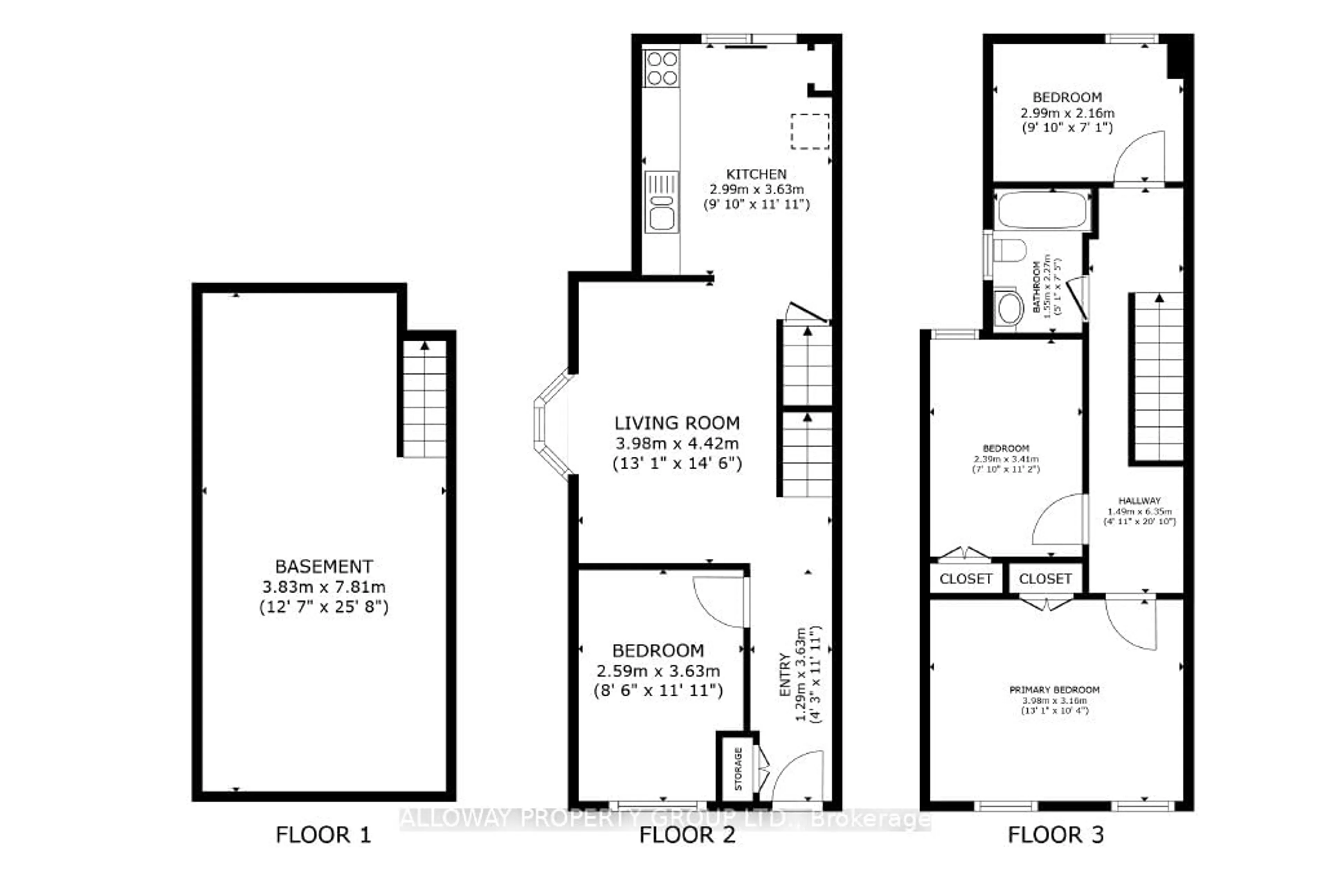 Floor plan for 1059 Bathurst St, Toronto Ontario M5R 3G8