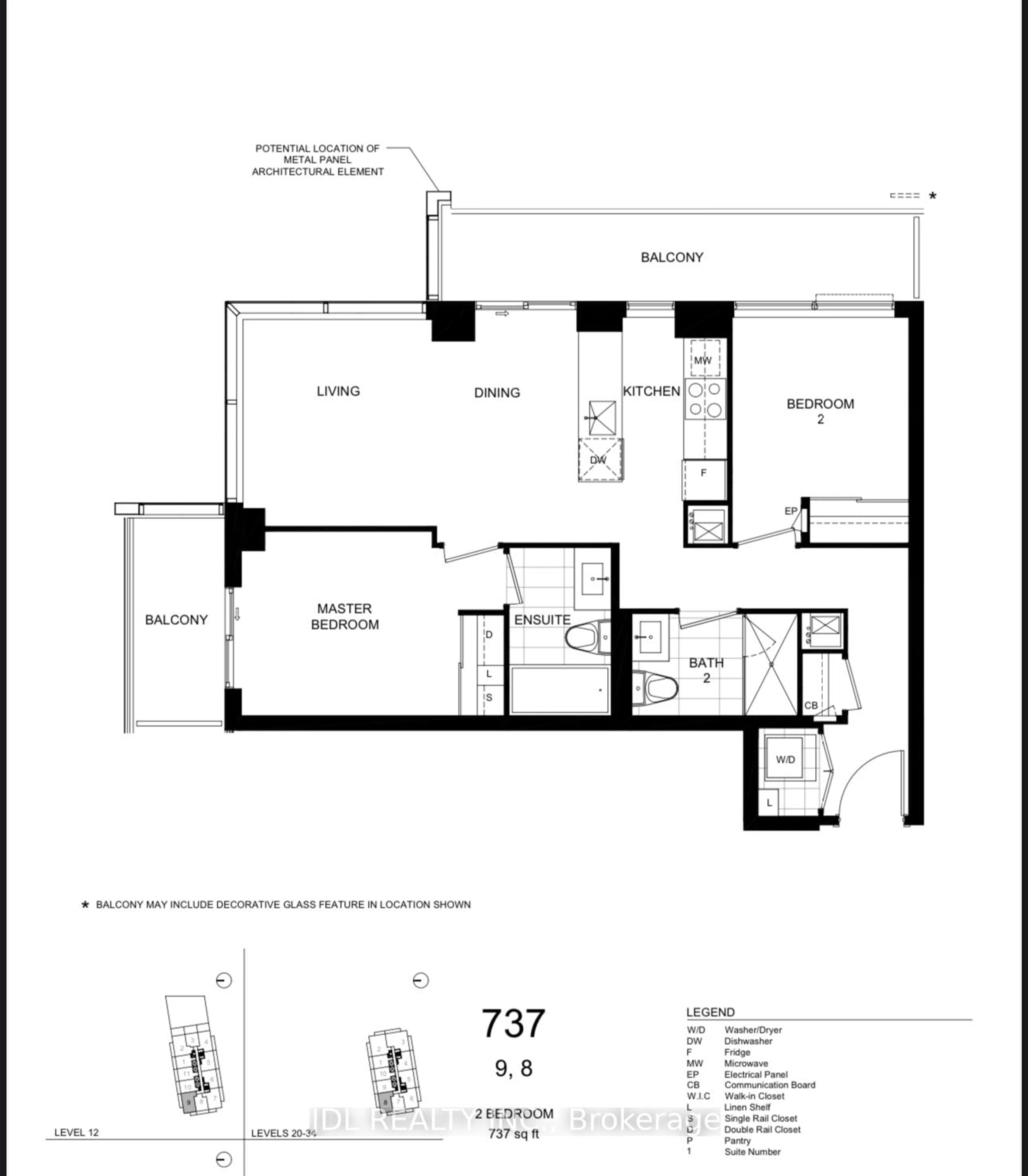 Floor plan for 8 Olympic Garden Dr #2108, Toronto Ontario M2M 0B9