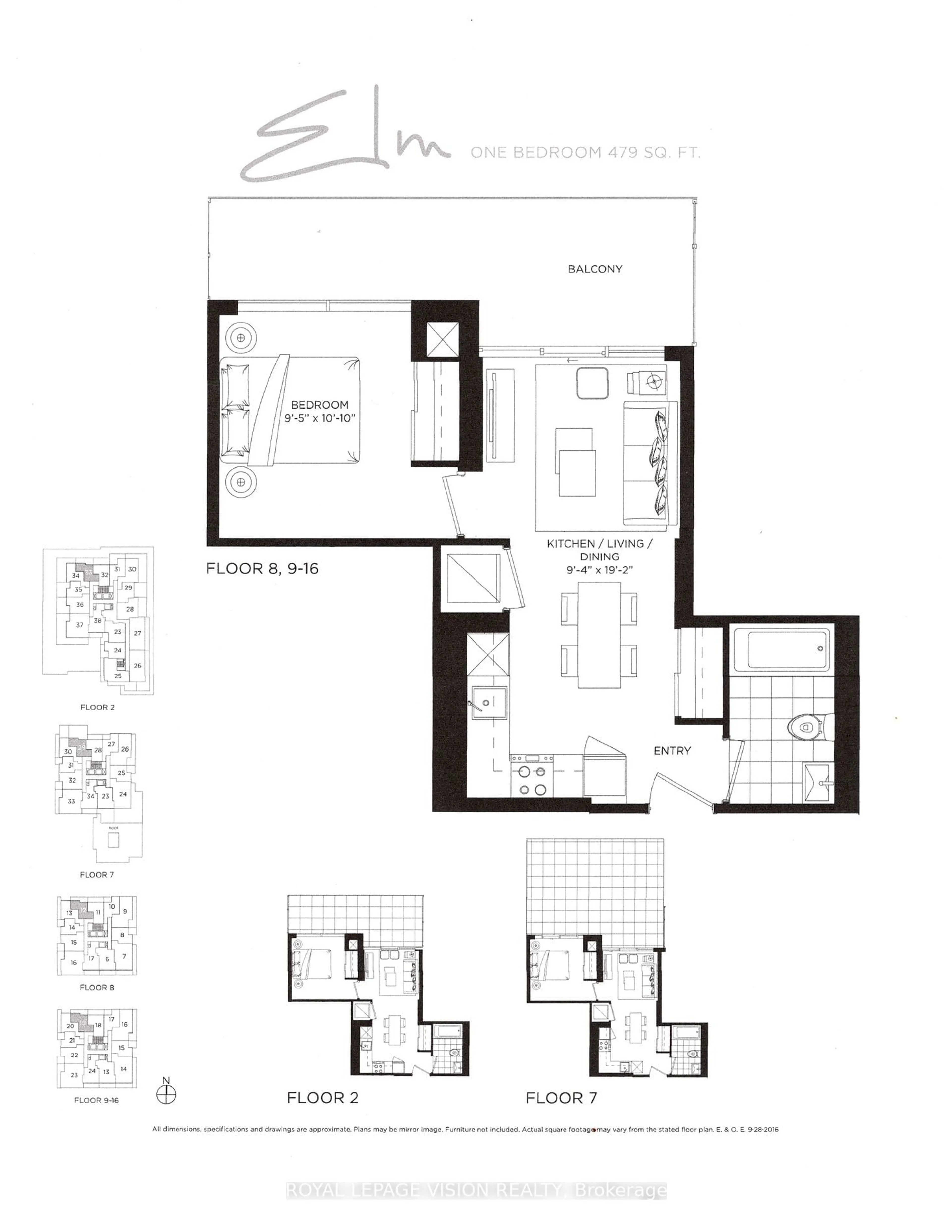 Floor plan for 20 O'Neill Rd #1119, Toronto Ontario M3C 0R2