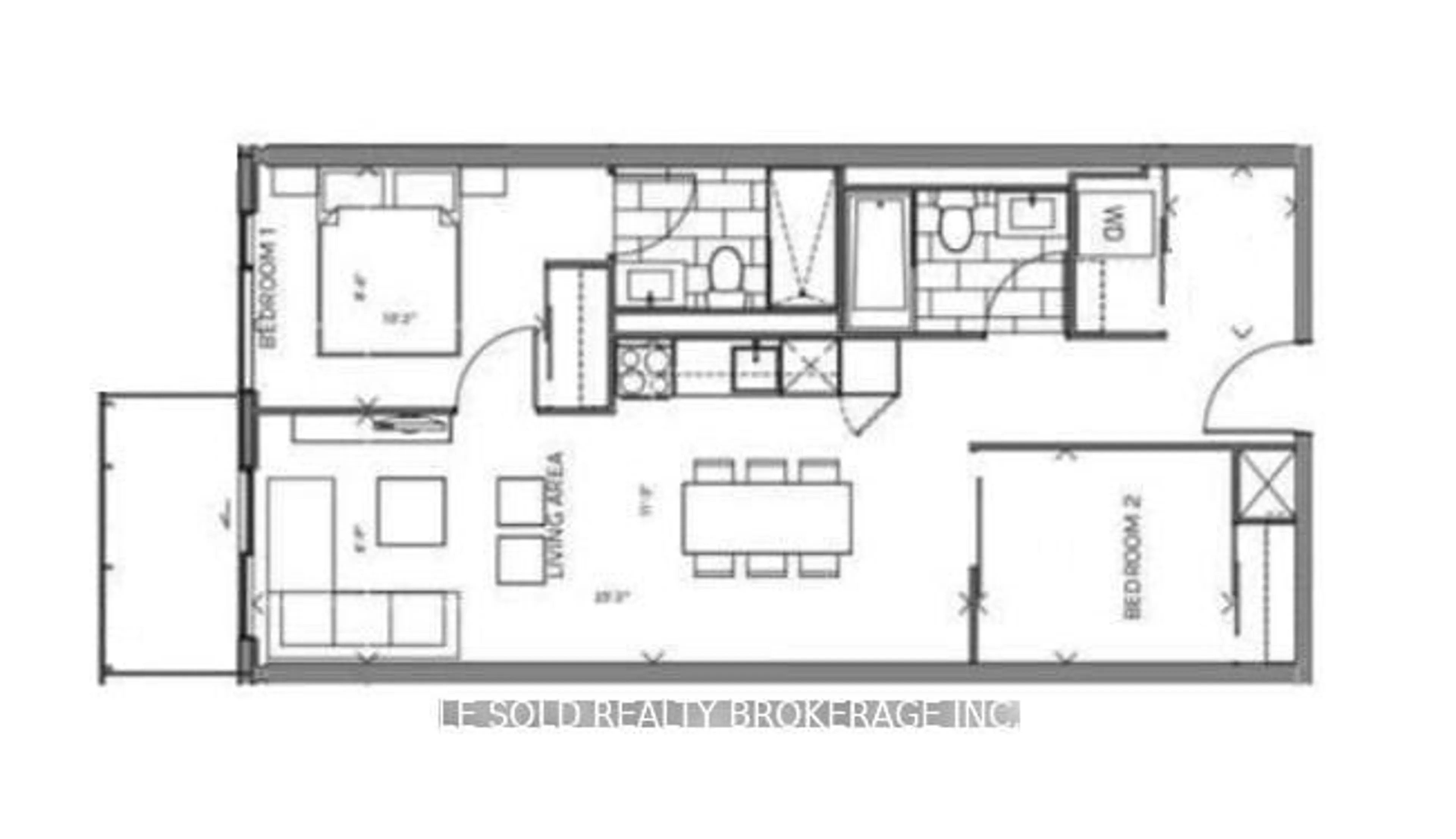 Floor plan for 50 Power St #337, Toronto Ontario M5A 0V3