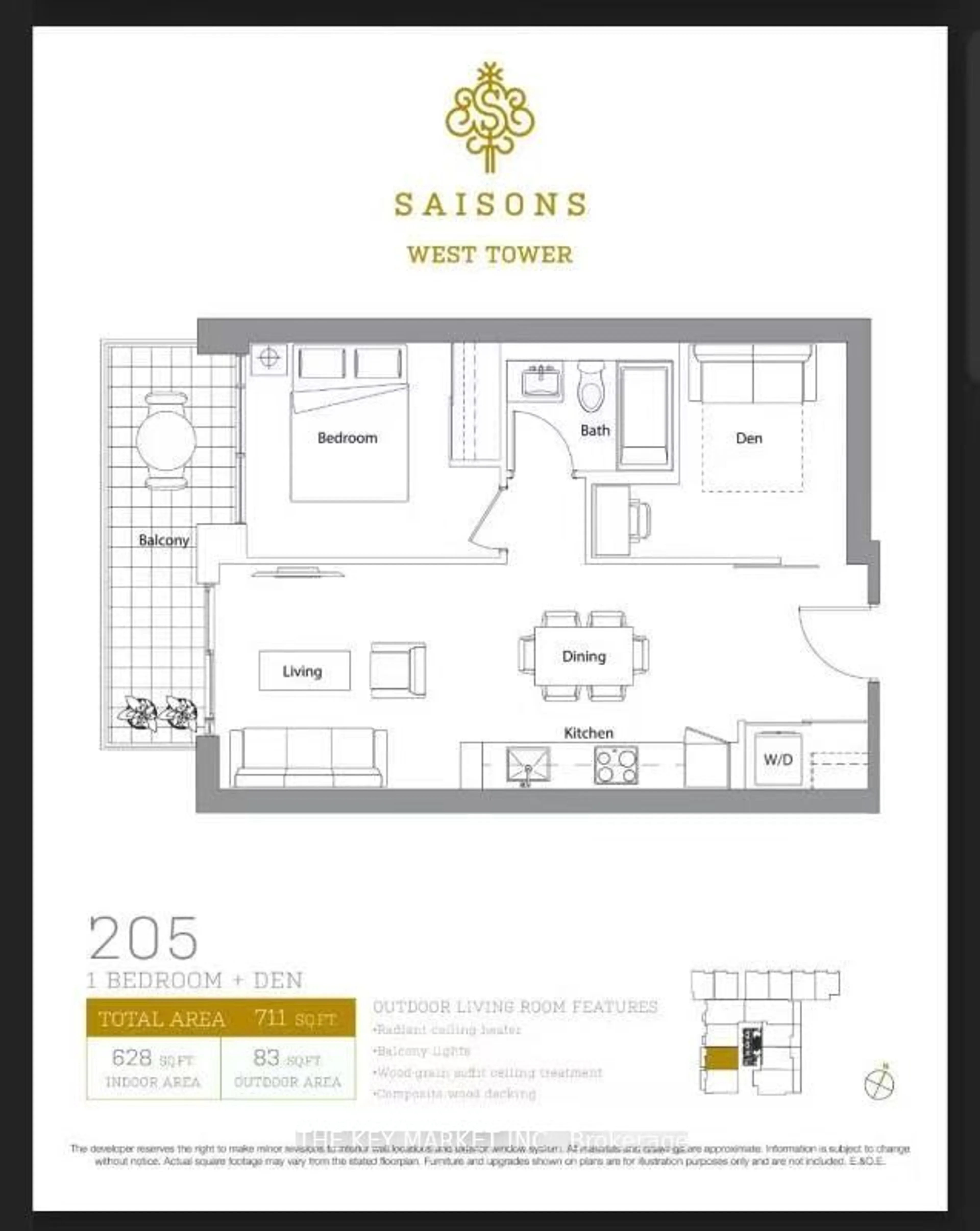 Floor plan for 25 McMahon Dr #205, Toronto Ontario M2K 0J1