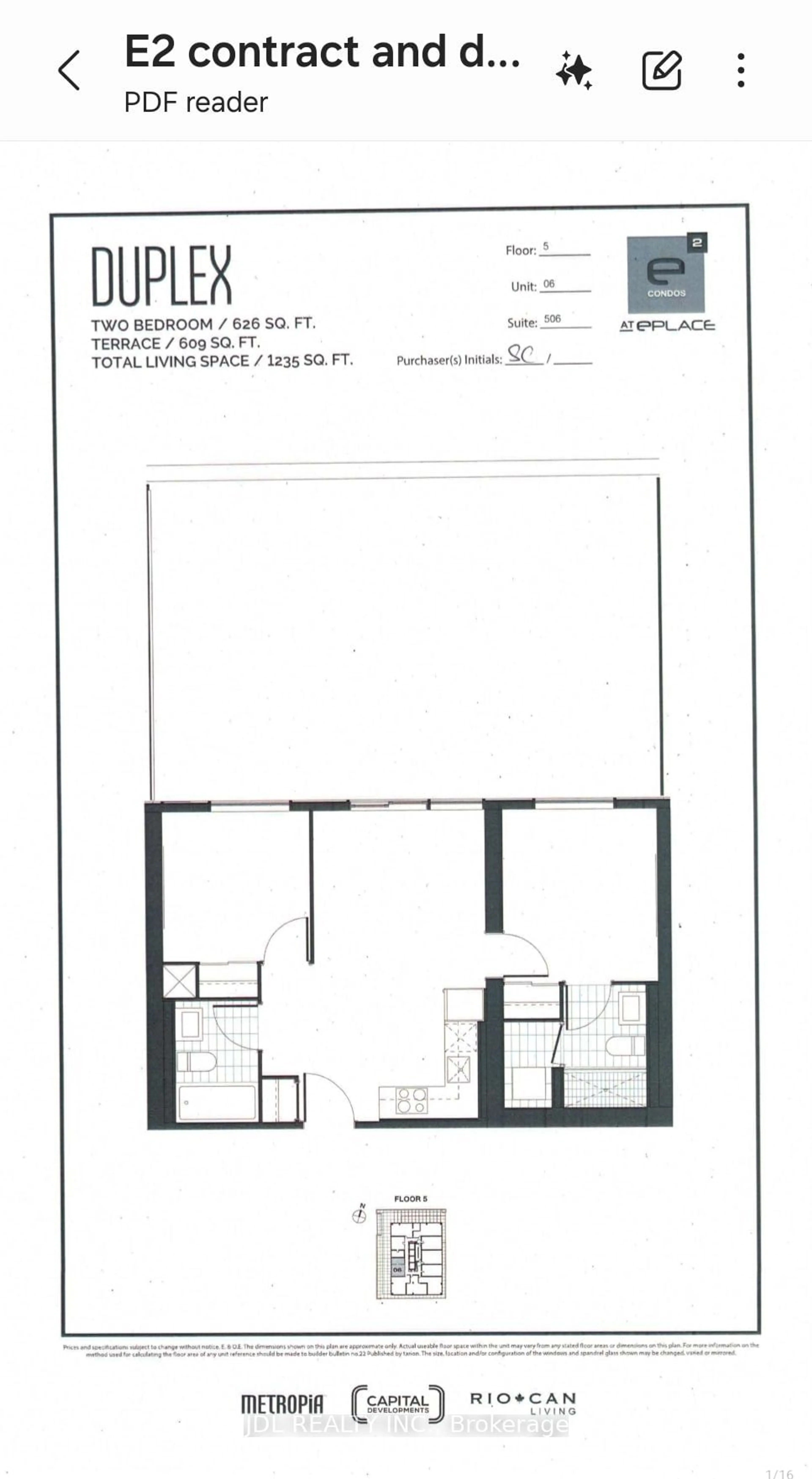 Floor plan for 39 Roehampton Ave #506, Toronto Ontario M4P 1P9