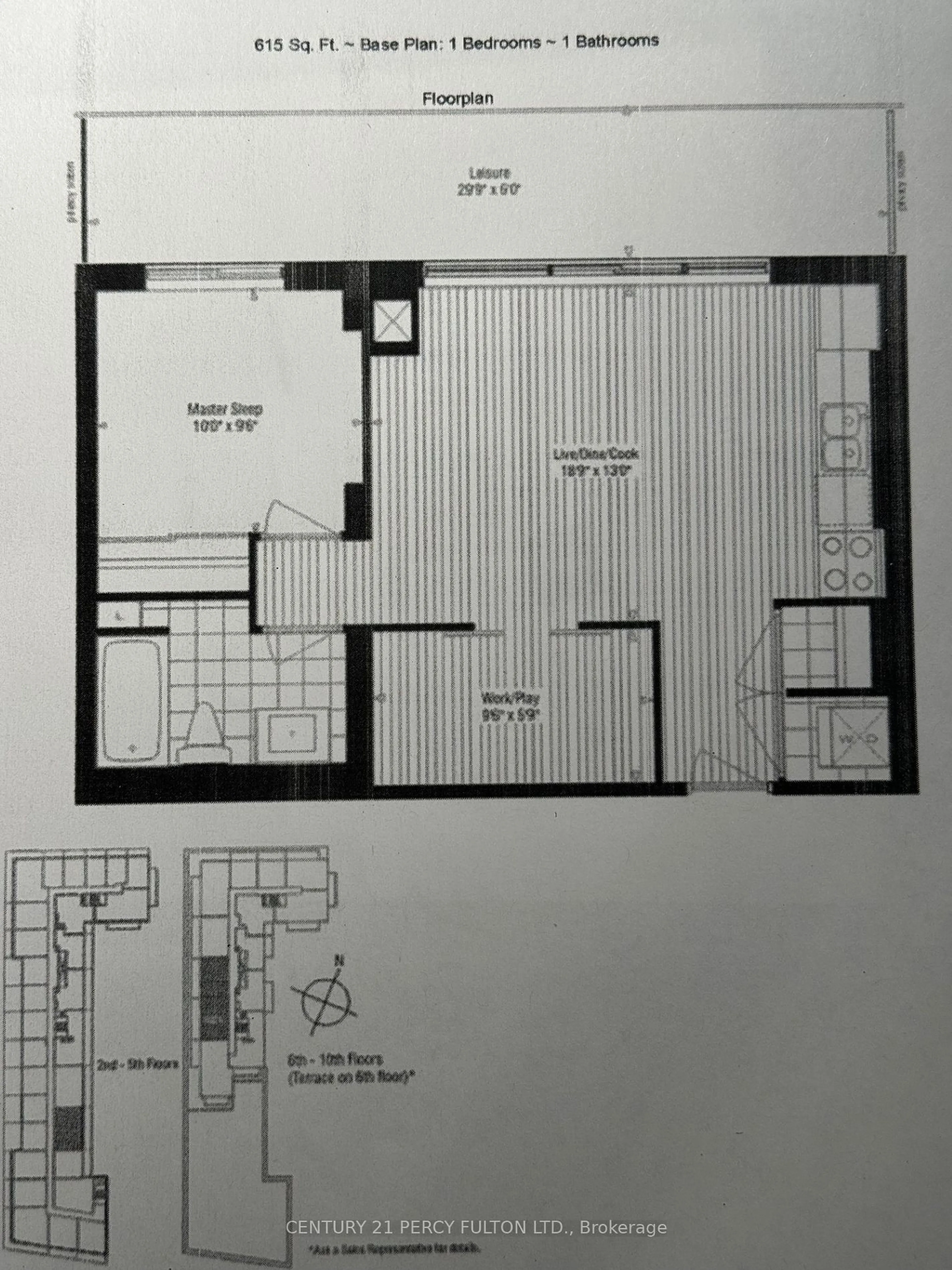 Floor plan for 100 Western Battery Rd #1004, Toronto Ontario M6K 3S2