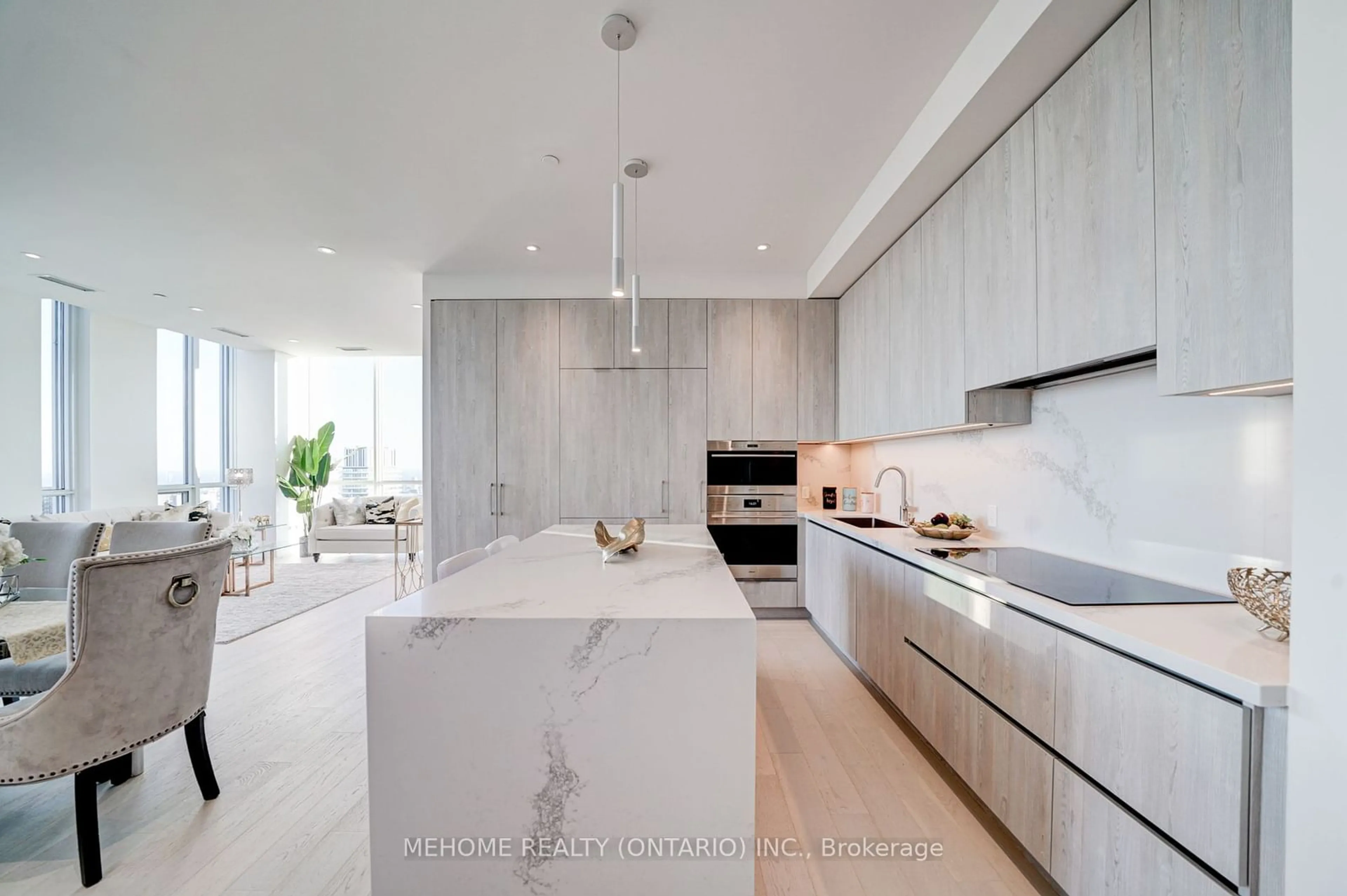 Contemporary kitchen, ceramic/tile floor for 1 Yorkville Ave #Ph06, Toronto Ontario M4W 0B1