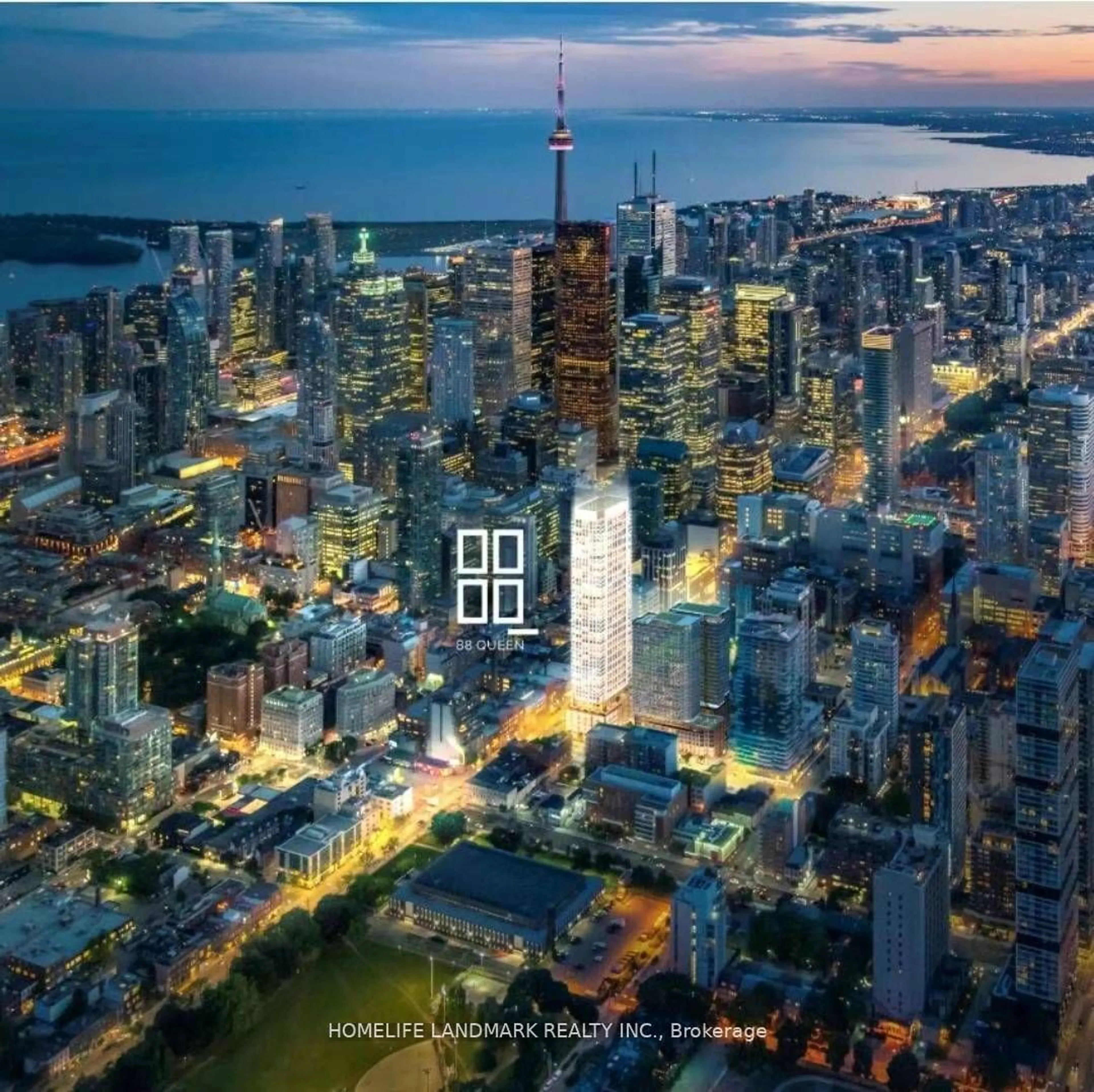 A pic from outside/outdoor area/front of a property/back of a property/a pic from drone, city buildings view from balcony for 88 QUEEN St #02, Toronto Ontario M5H 2M5