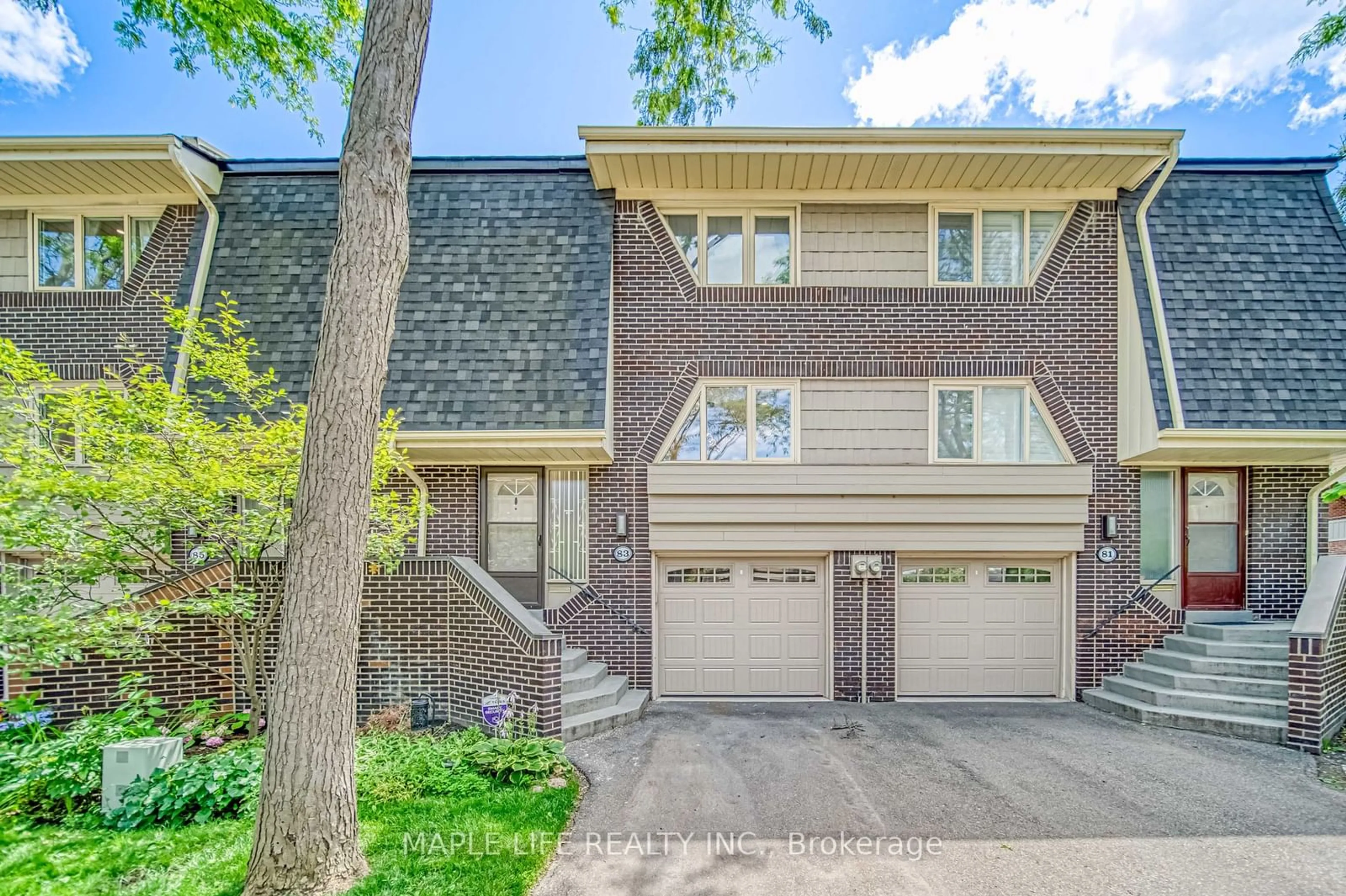 Home with brick exterior material, street for 83 Flaming Rose Way, Toronto Ontario M2N 5W8