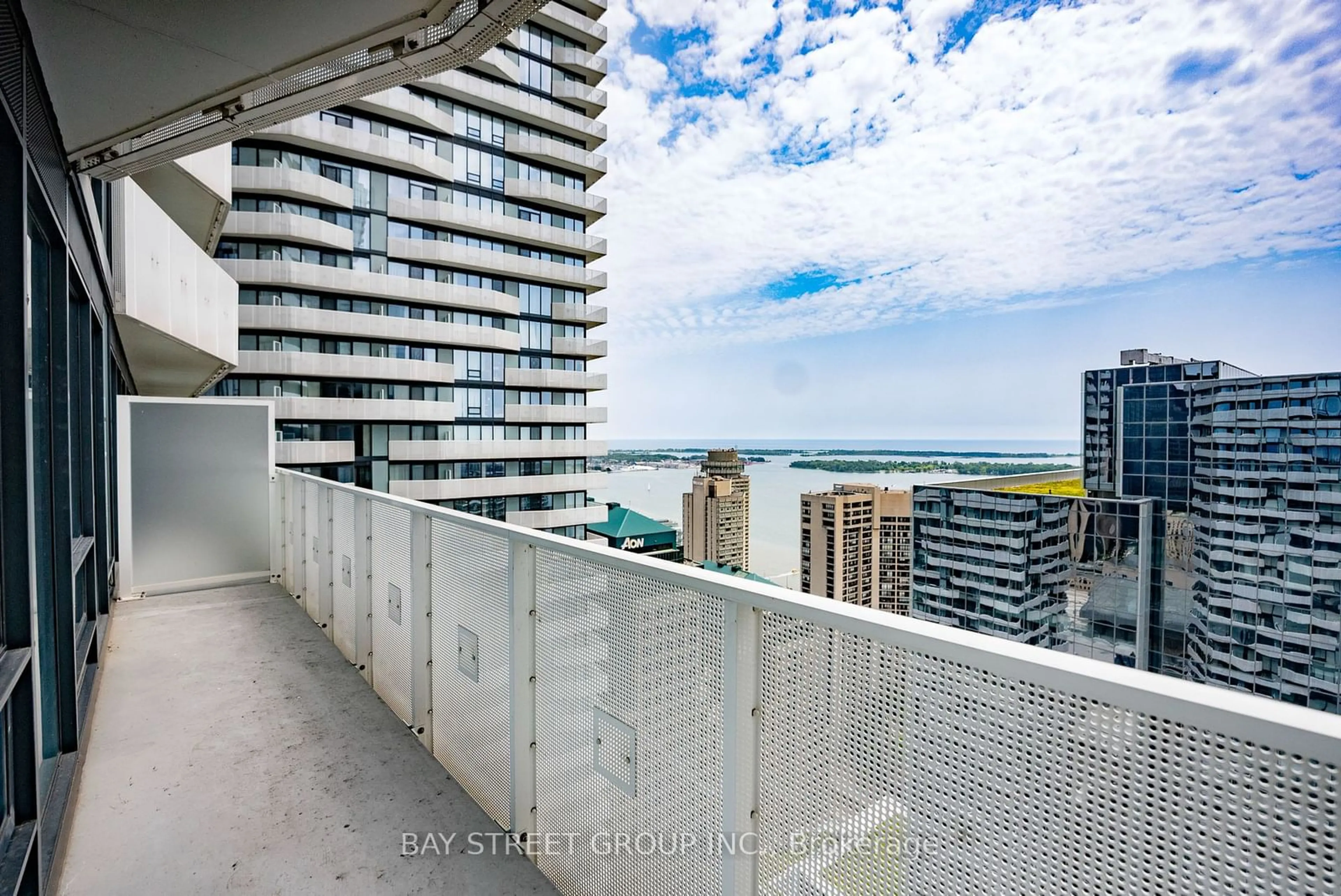 Balcony in the apartment, city buildings view from balcony for 100 Harbour St #4310, Toronto Ontario M5J 1B7