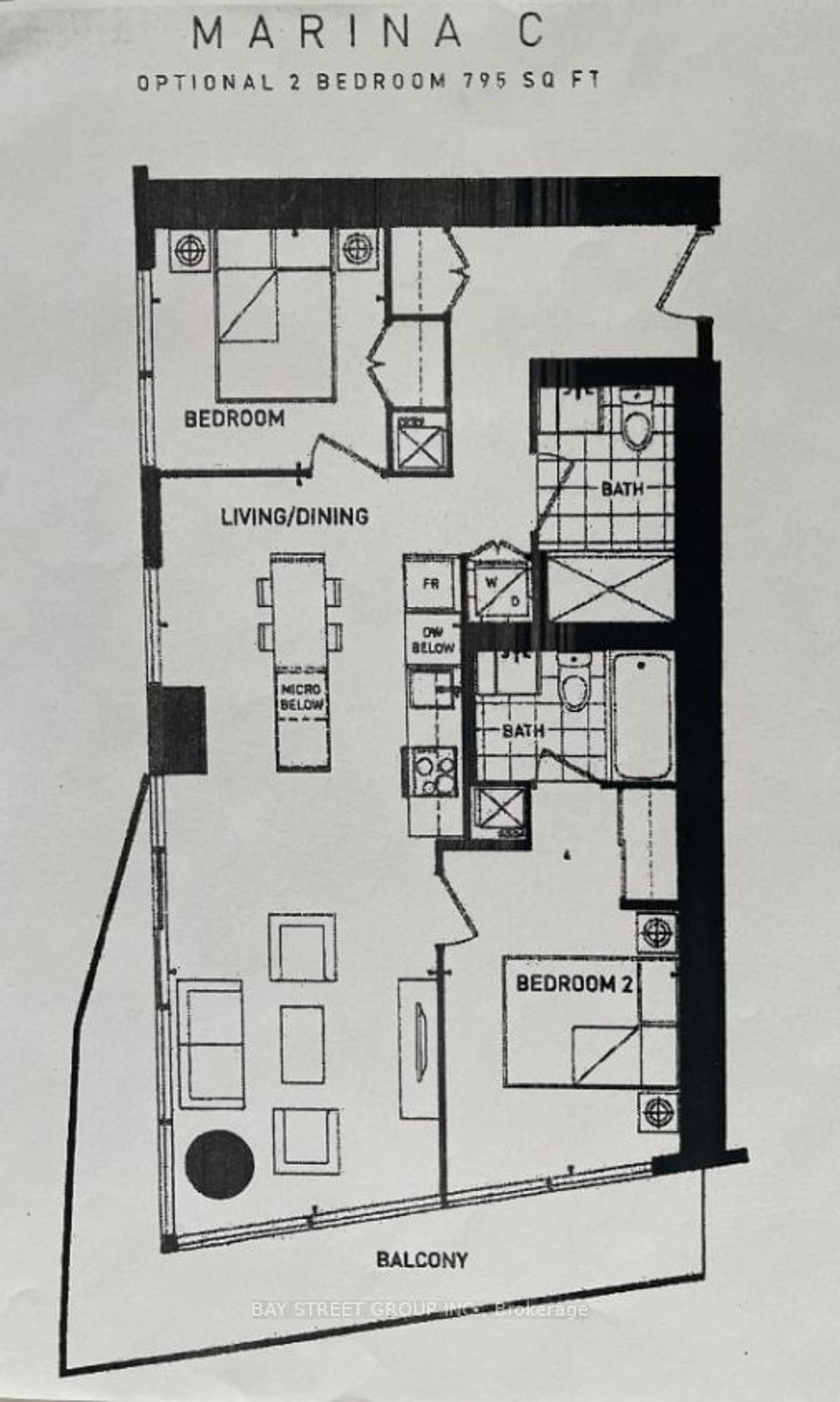 Floor plan for 100 Harbour St #4310, Toronto Ontario M5J 1B7