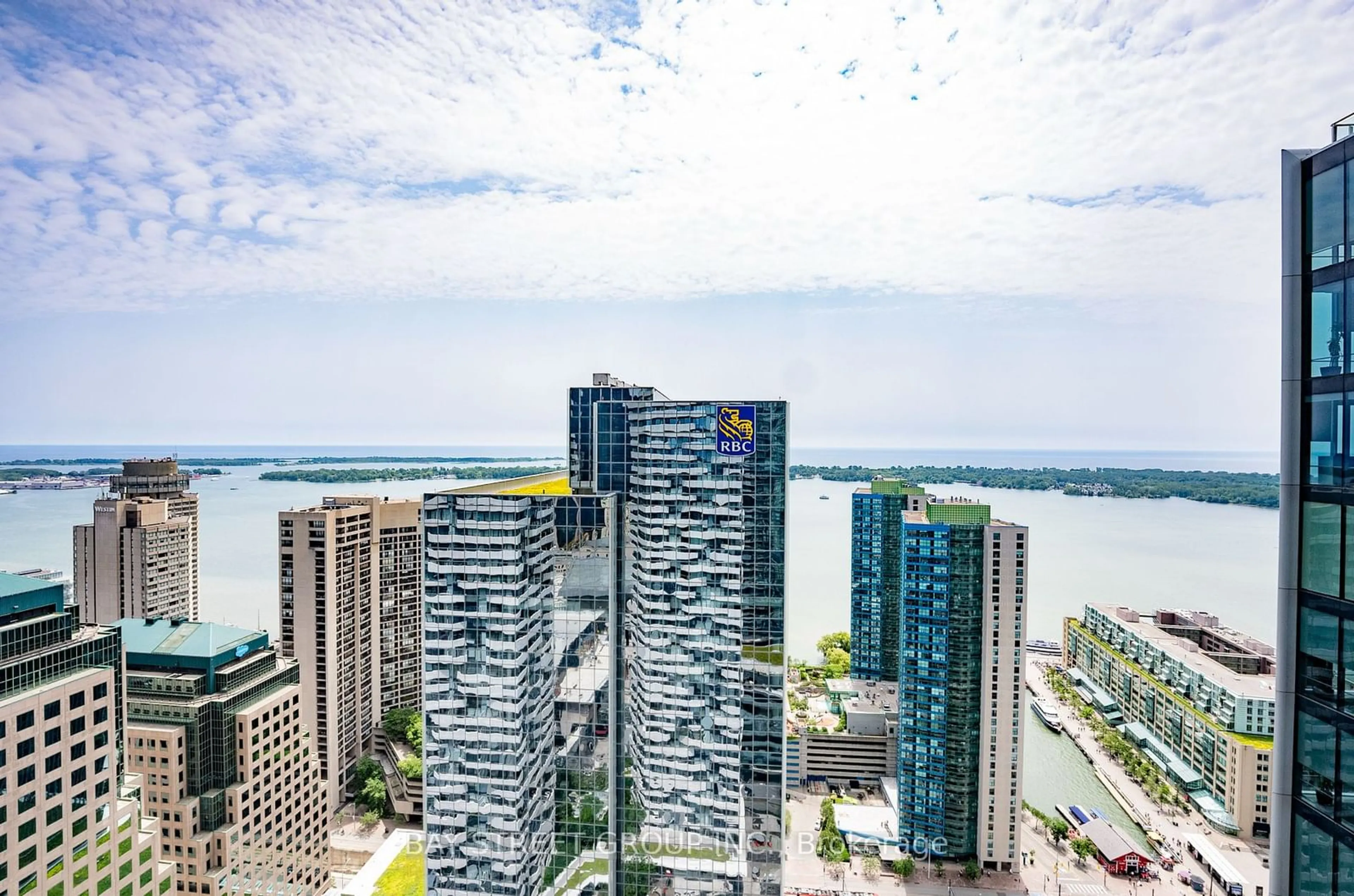 A pic from outside/outdoor area/front of a property/back of a property/a pic from drone, city buildings view from balcony for 100 Harbour St #4310, Toronto Ontario M5J 1B7