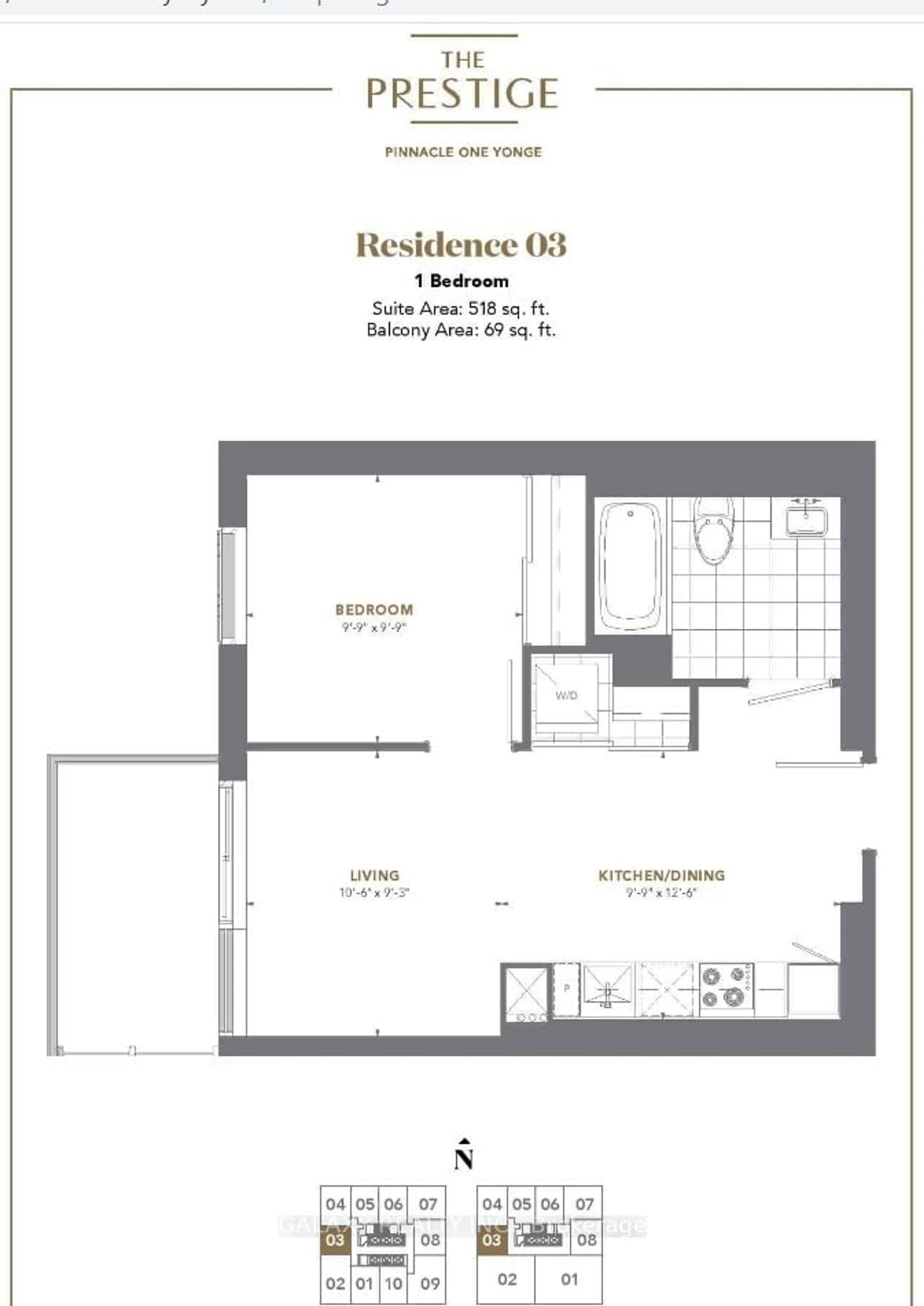 Floor plan for 28 Freeland St #4503, Toronto Ontario M5E 0E3