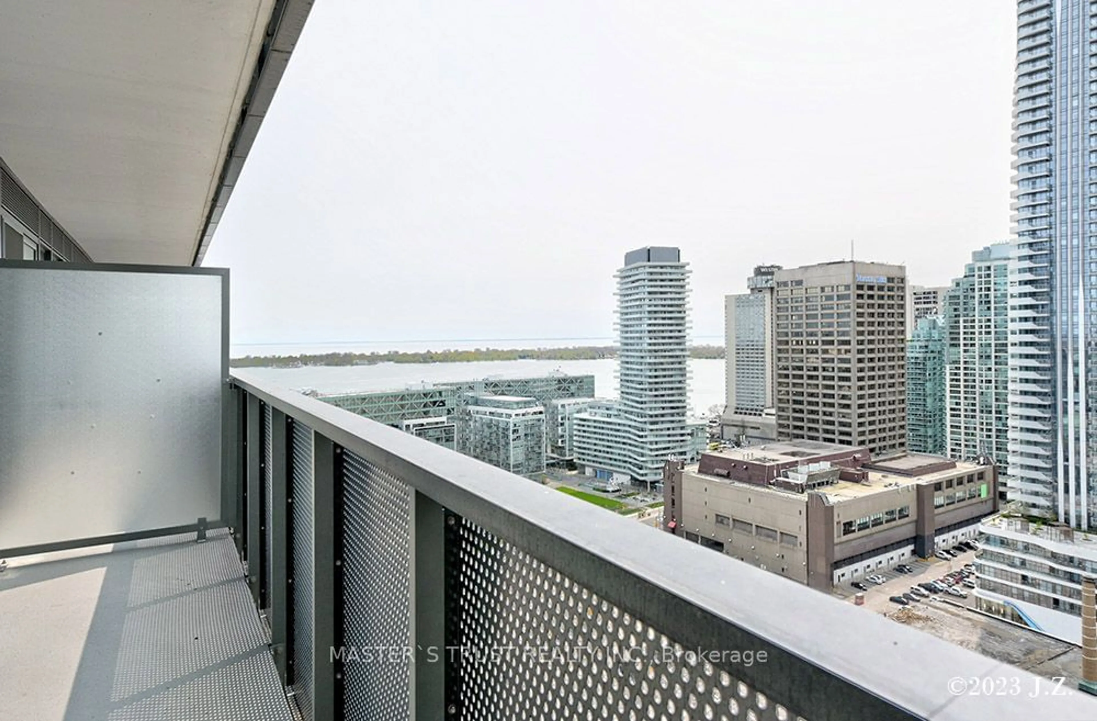 Balcony in the apartment, water/lake/river/ocean view for 55 Cooper St #2615, Toronto Ontario M5E 0G1