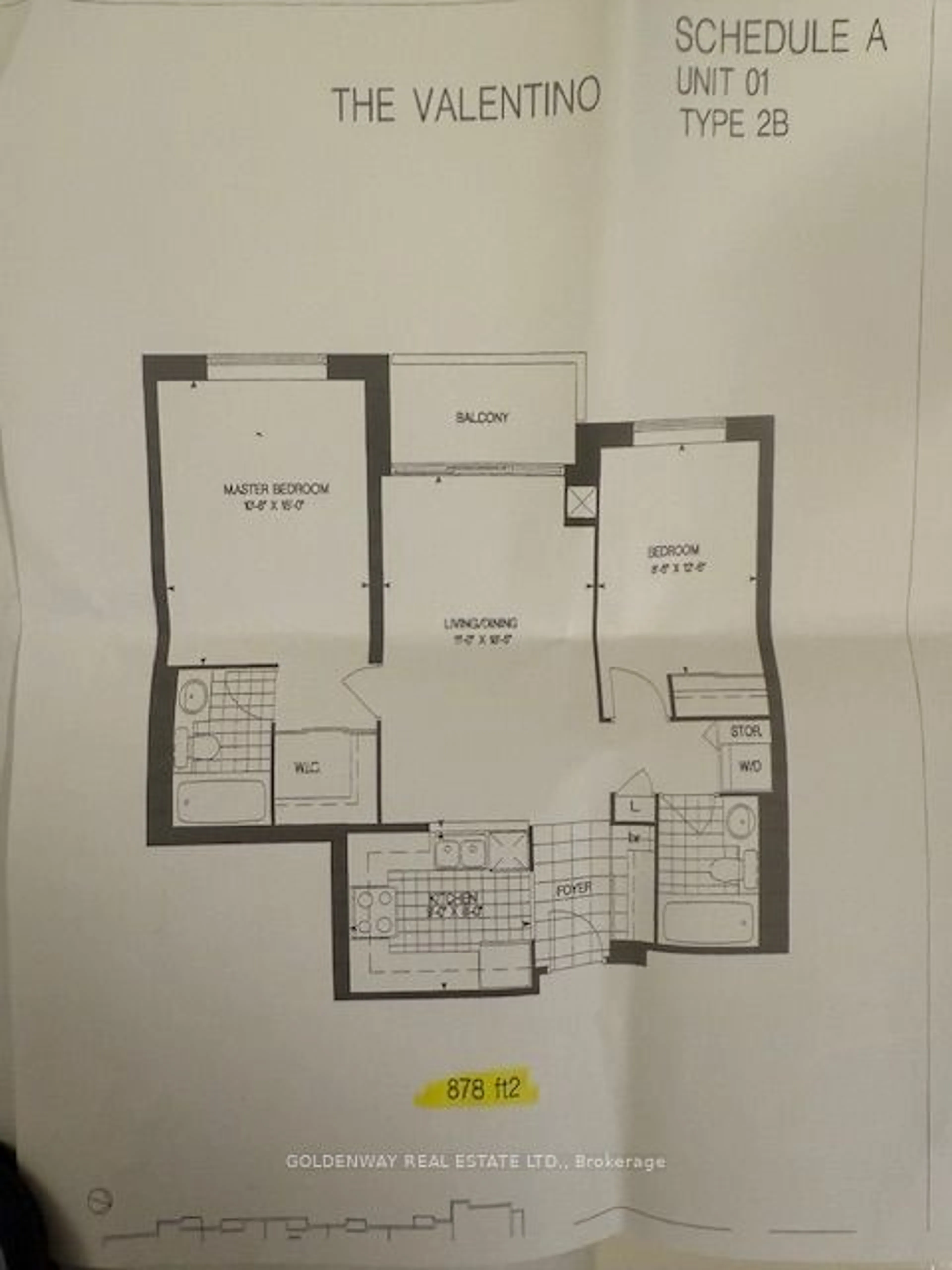 Floor plan for 39 Pemberton Ave #401, Toronto Ontario M2M 4L6