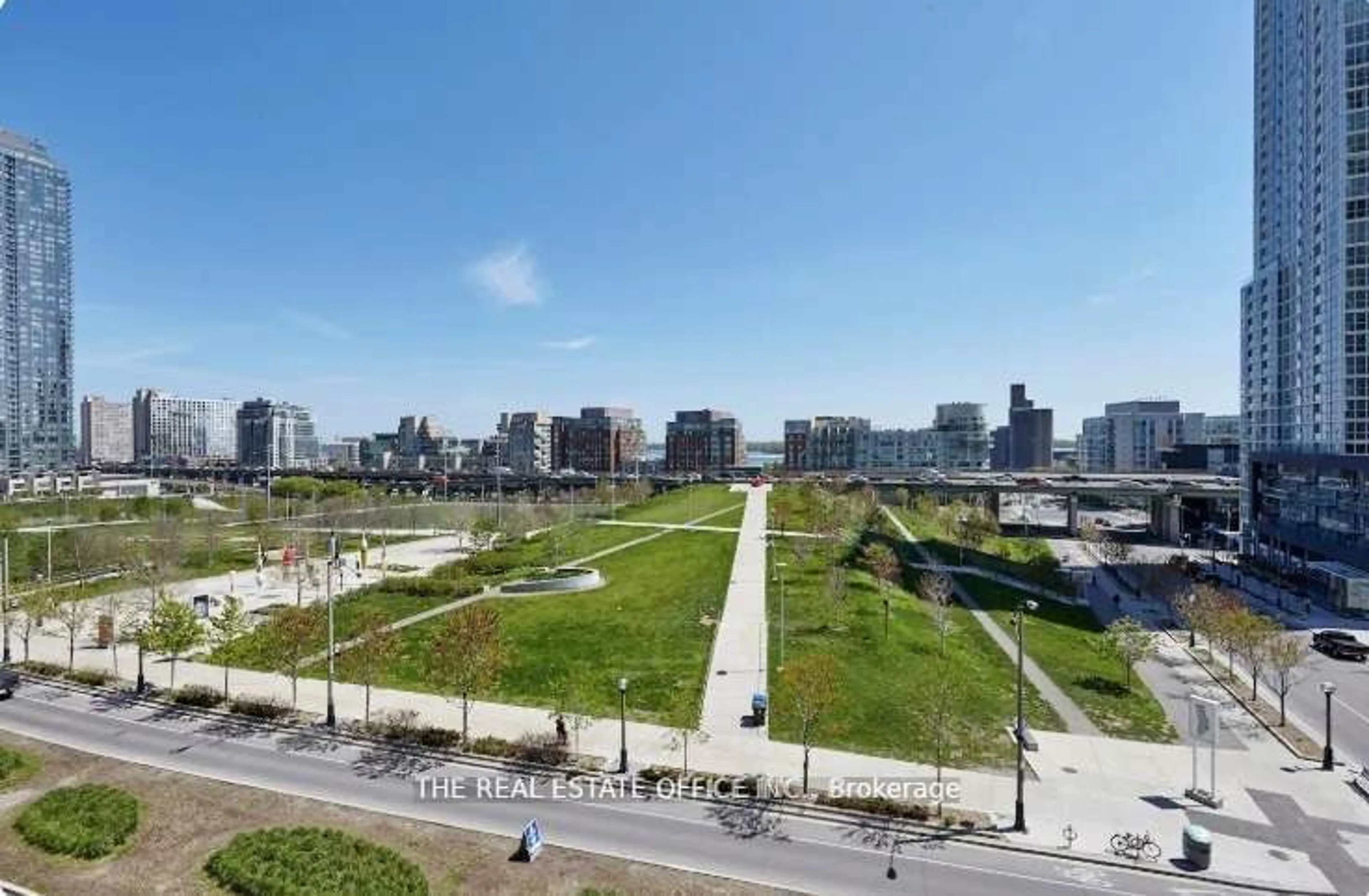 A pic from outside/outdoor area/front of a property/back of a property/a pic from drone, city buildings view from balcony for 151 Dan Leckie Way #603, Toronto Ontario M5V 4B2