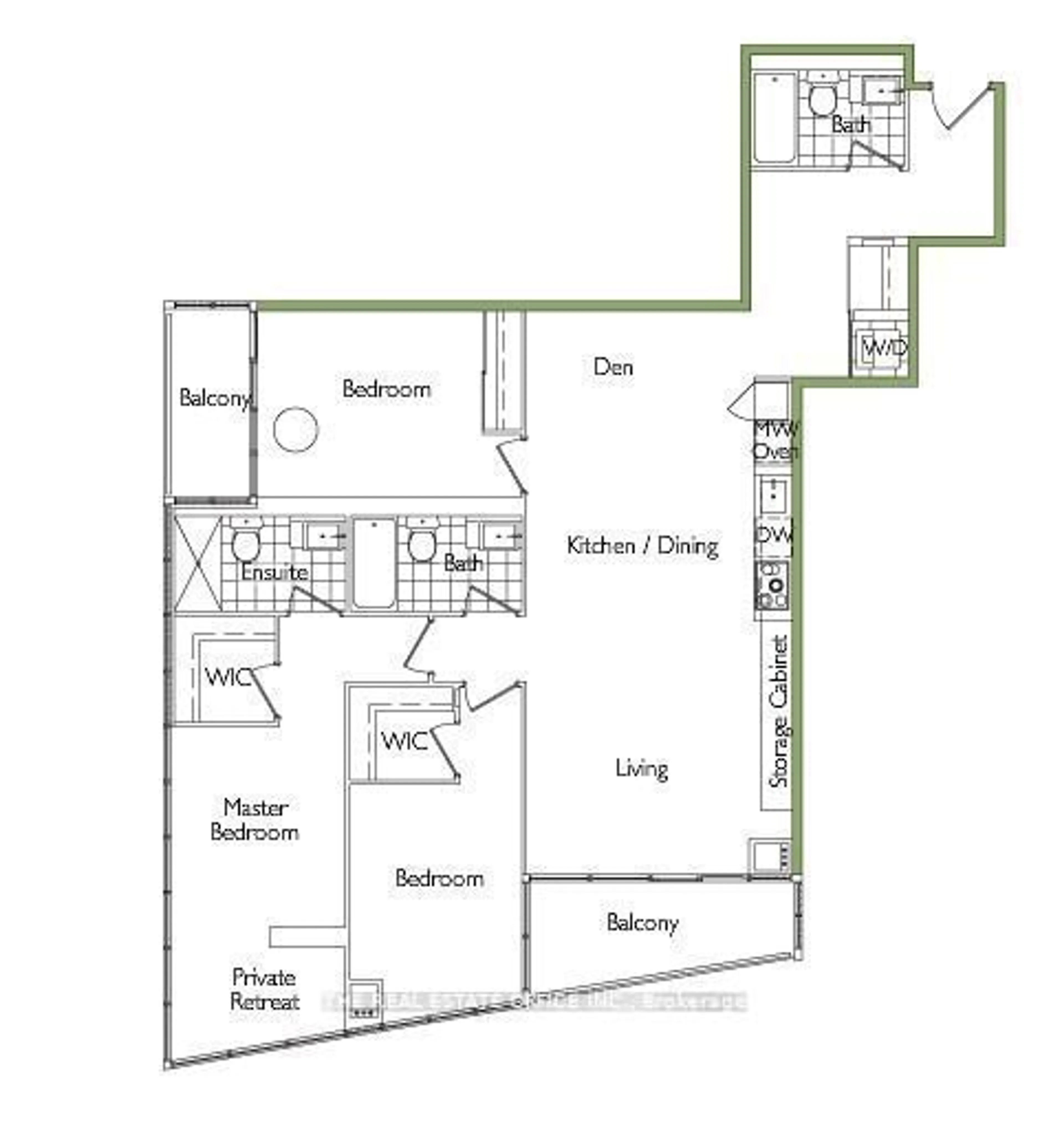 Floor plan for 151 Dan Leckie Way #603, Toronto Ontario M5V 4B2