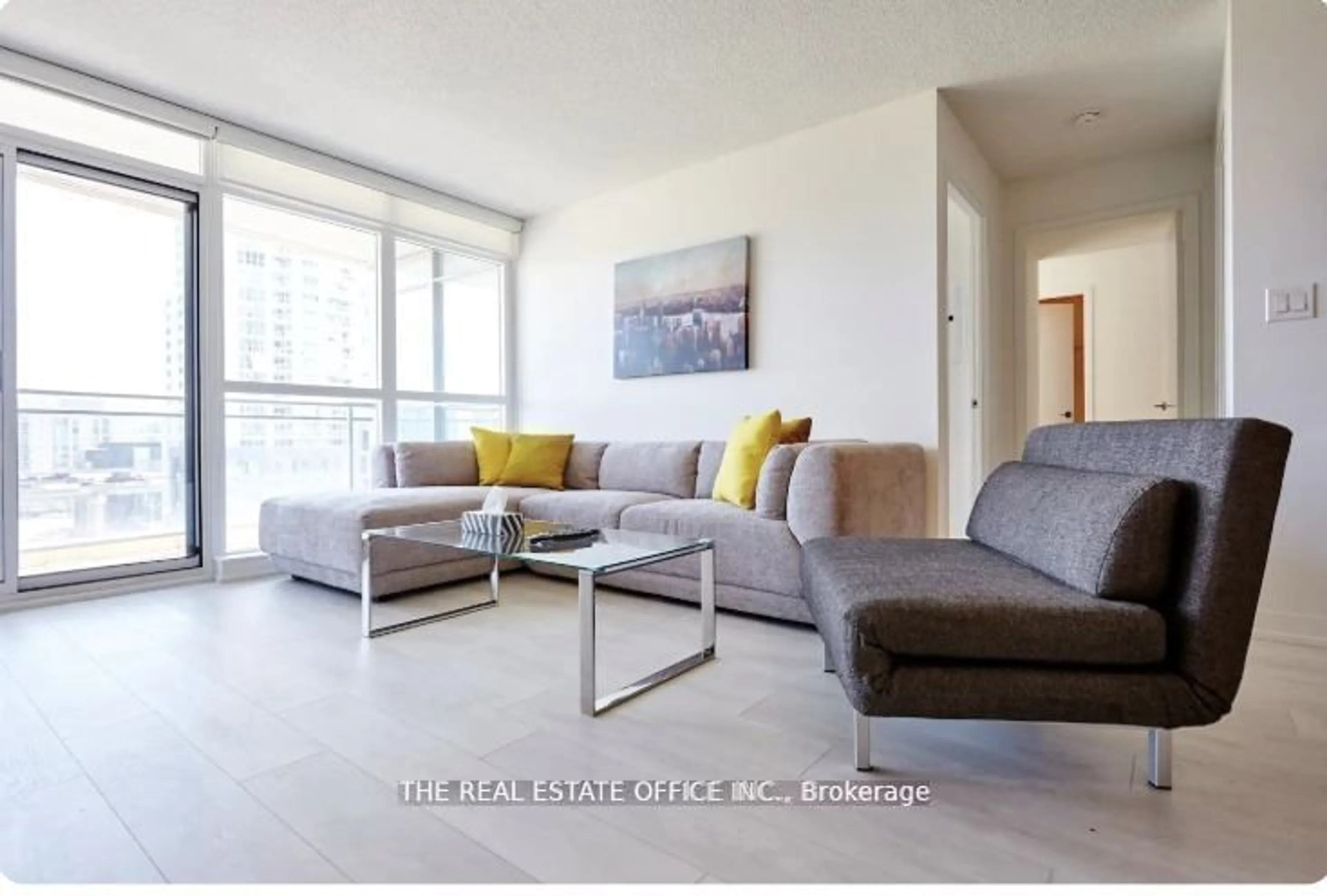 Living room with furniture, unknown for 151 Dan Leckie Way #603, Toronto Ontario M5V 4B2