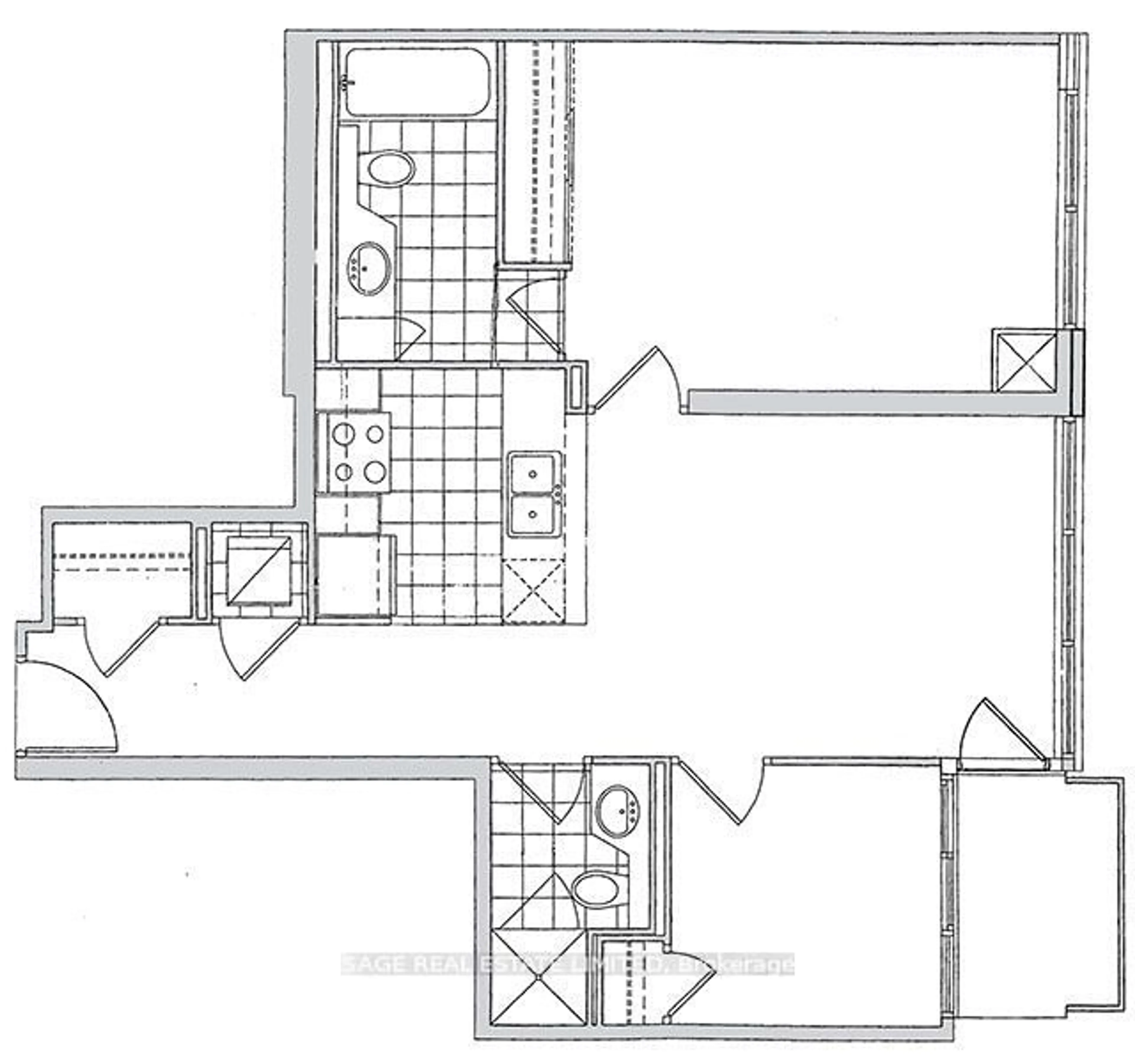 Floor plan for 88 Broadway Ave #1301, Toronto Ontario M4P 0A5