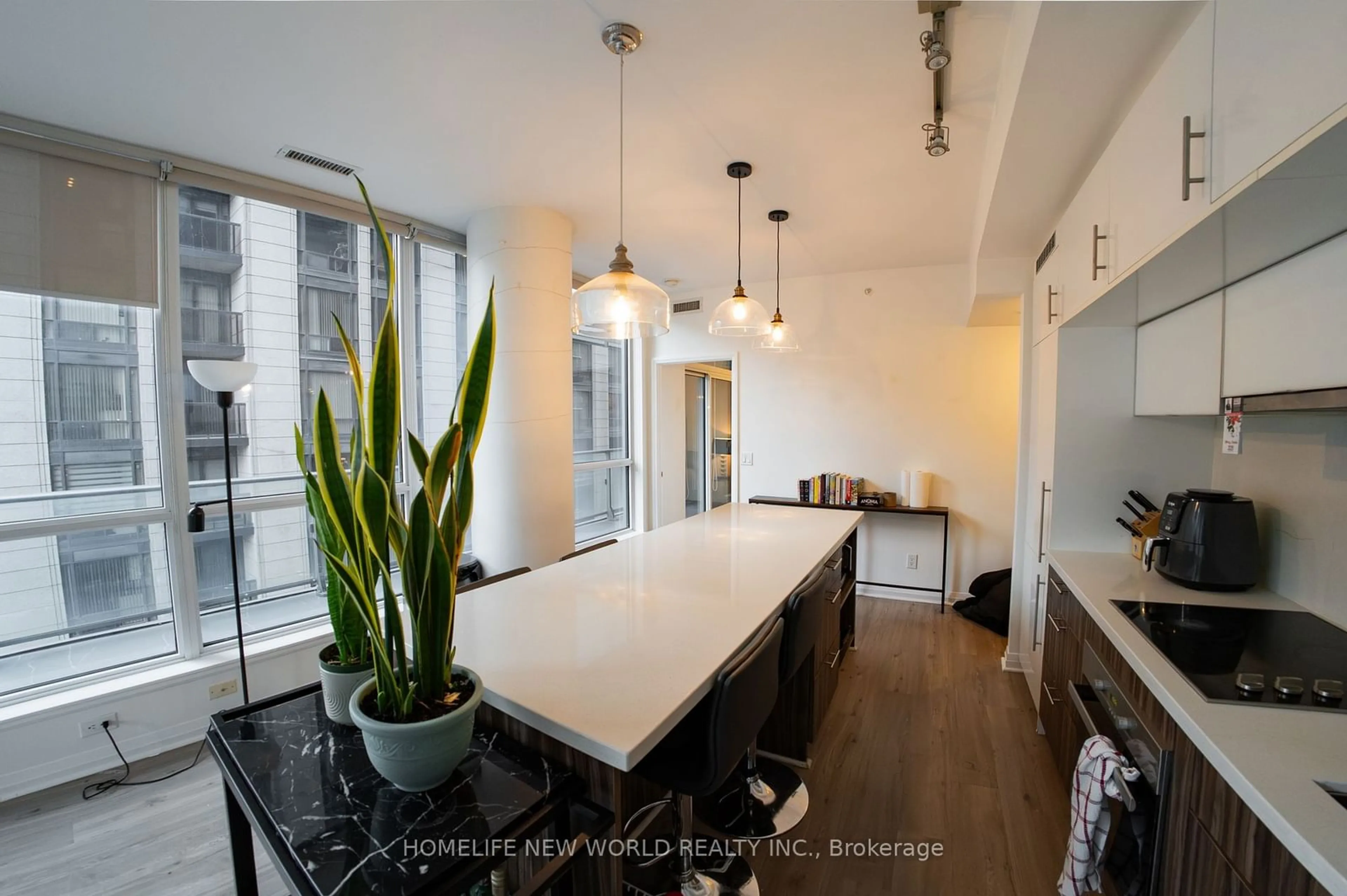 Contemporary kitchen, ceramic/tile floor for 8 Mercer St #605, Toronto Ontario M5V 0C4