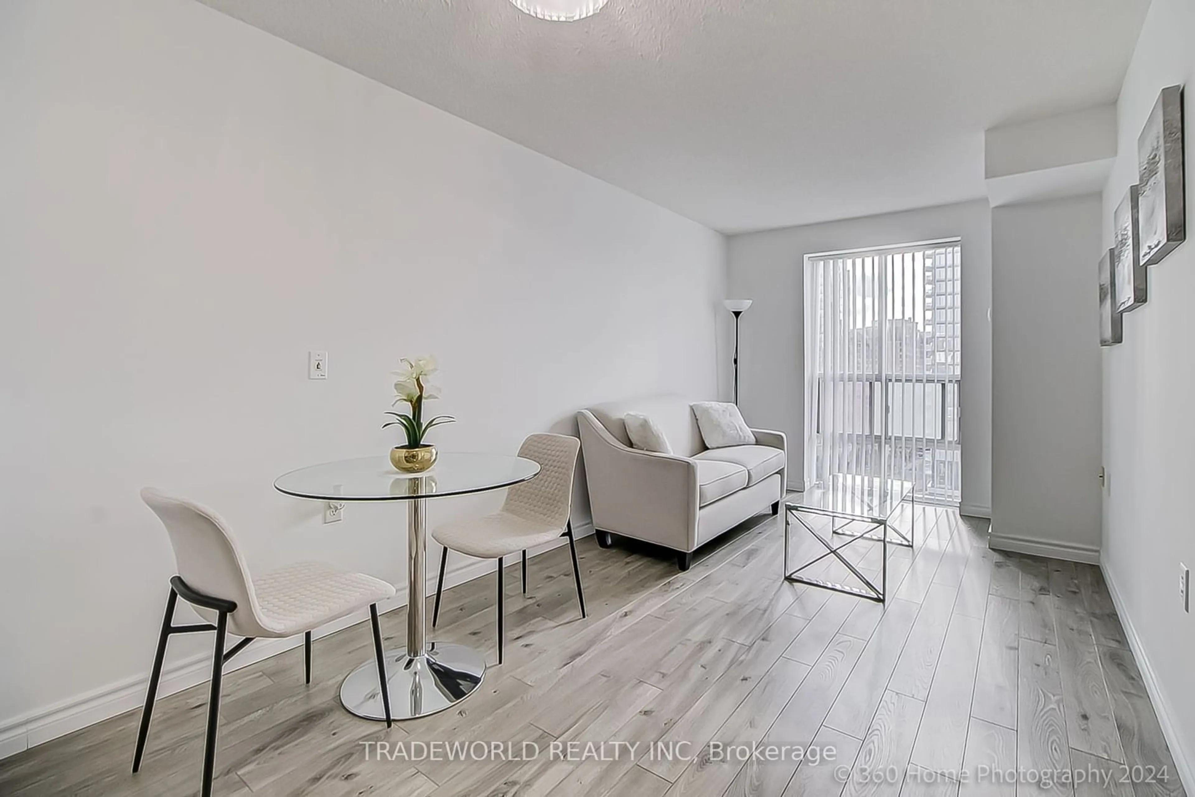 Living room with furniture, wood/laminate floor for 20 Olive Ave #1609, Toronto Ontario M2N 7G5