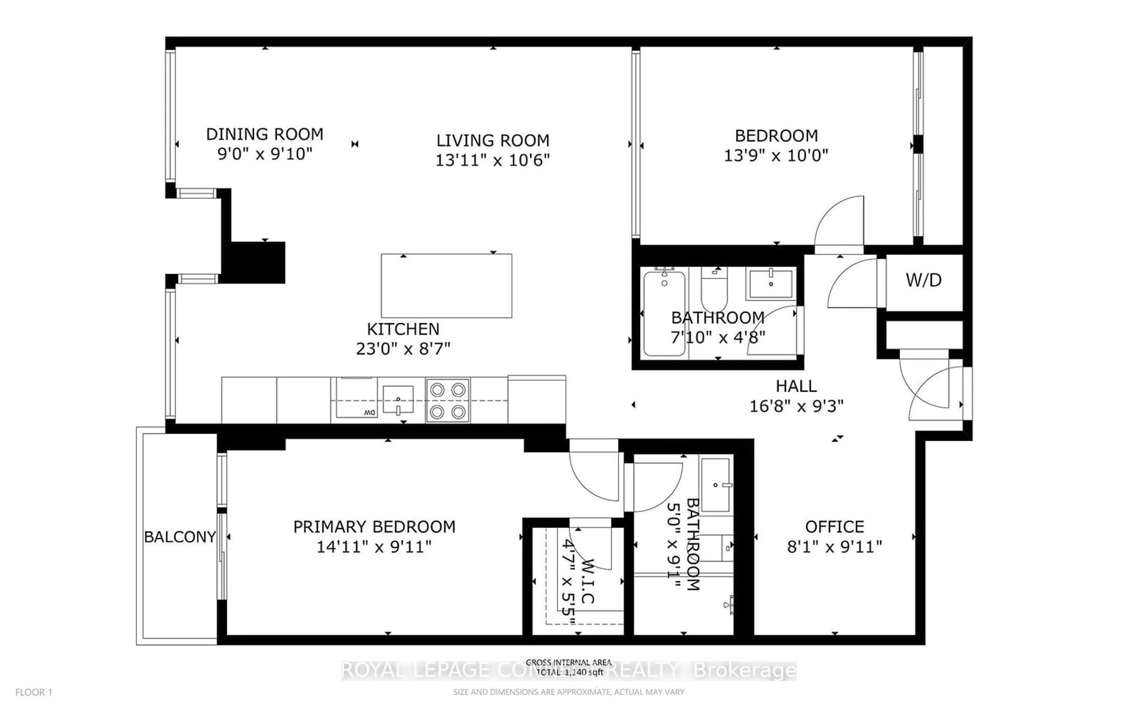 Floor plan for 120 Homewood Ave #217, Toronto Ontario M4Y 1J3