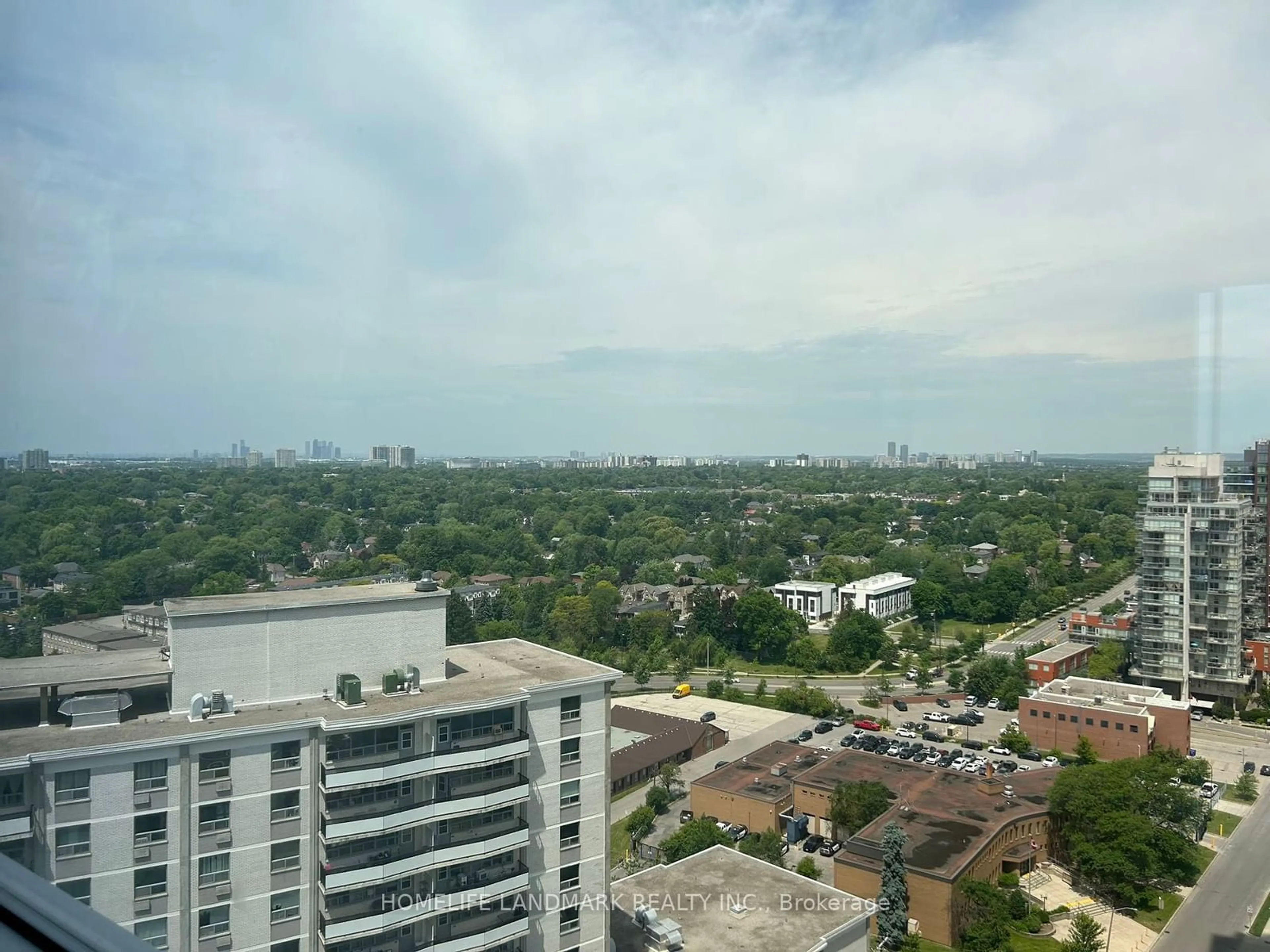 A pic from outside/outdoor area/front of a property/back of a property/a pic from drone, city buildings view from balcony for 5180 Yonge St #1801, Toronto Ontario M2N 5P6