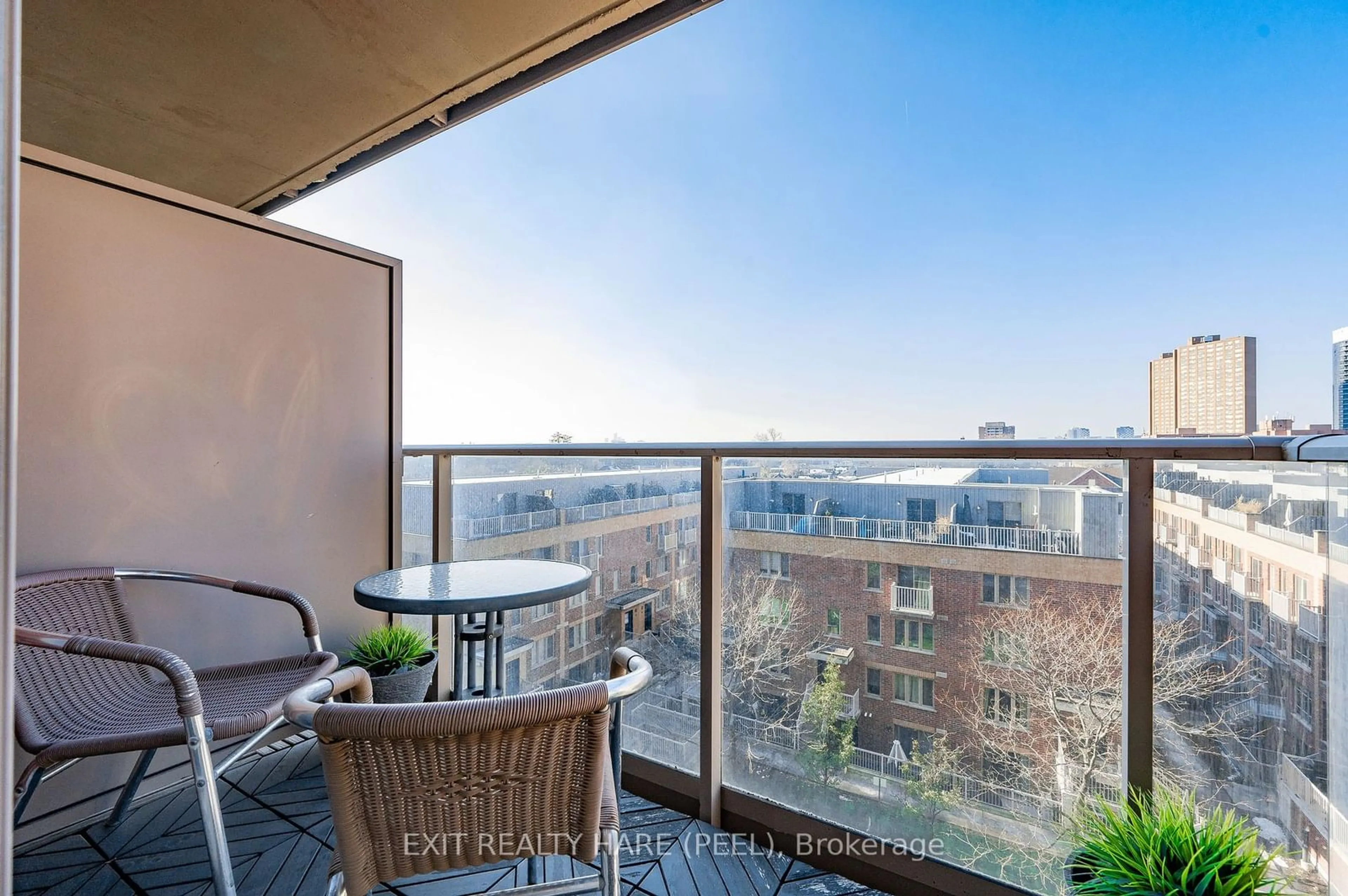 Balcony in the apartment, water/lake/river/ocean view for 1369 Bloor St #610, Toronto Ontario M6P 4J4