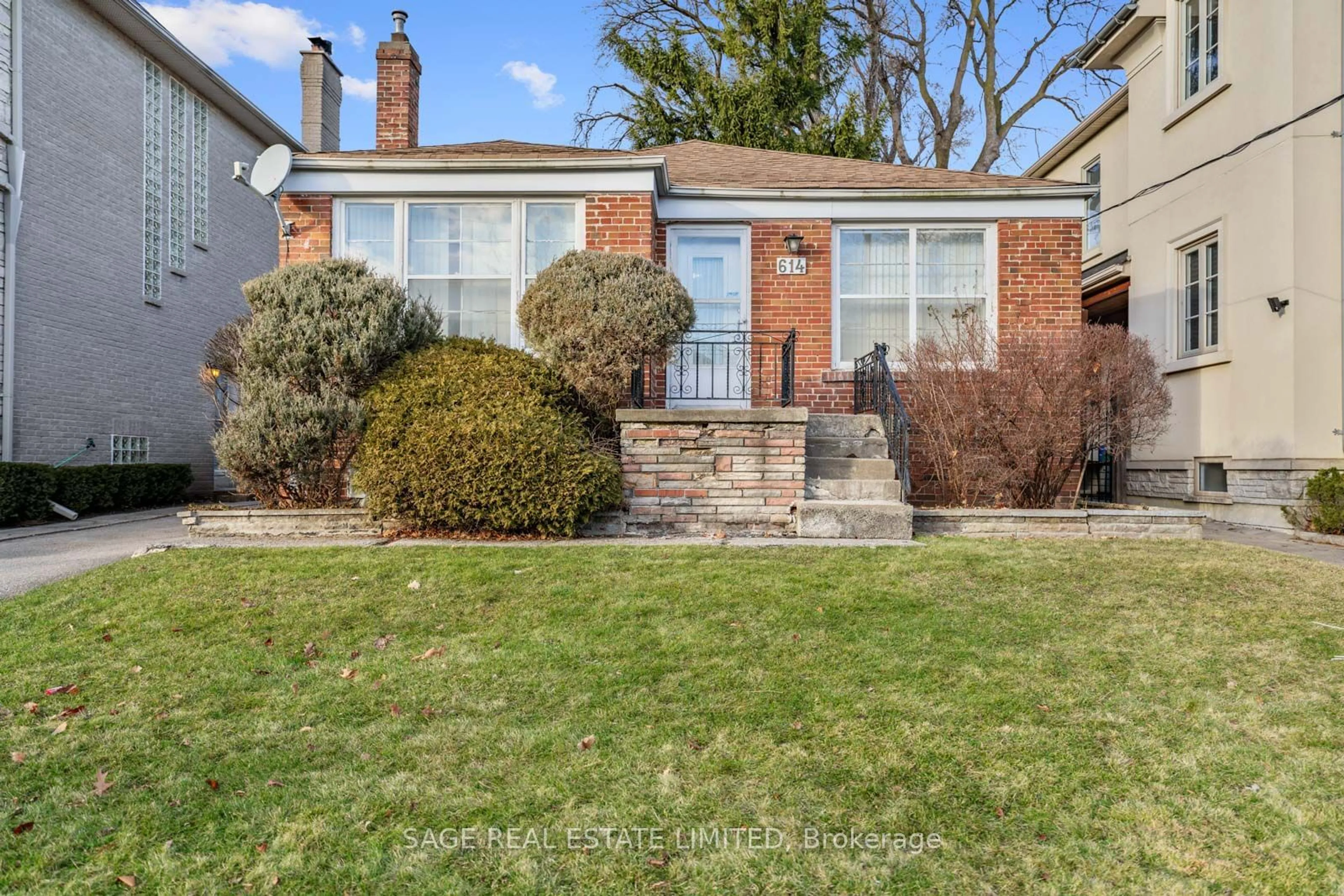 Home with brick exterior material, street for 614 St Germain Ave, Toronto Ontario M5M 1X5