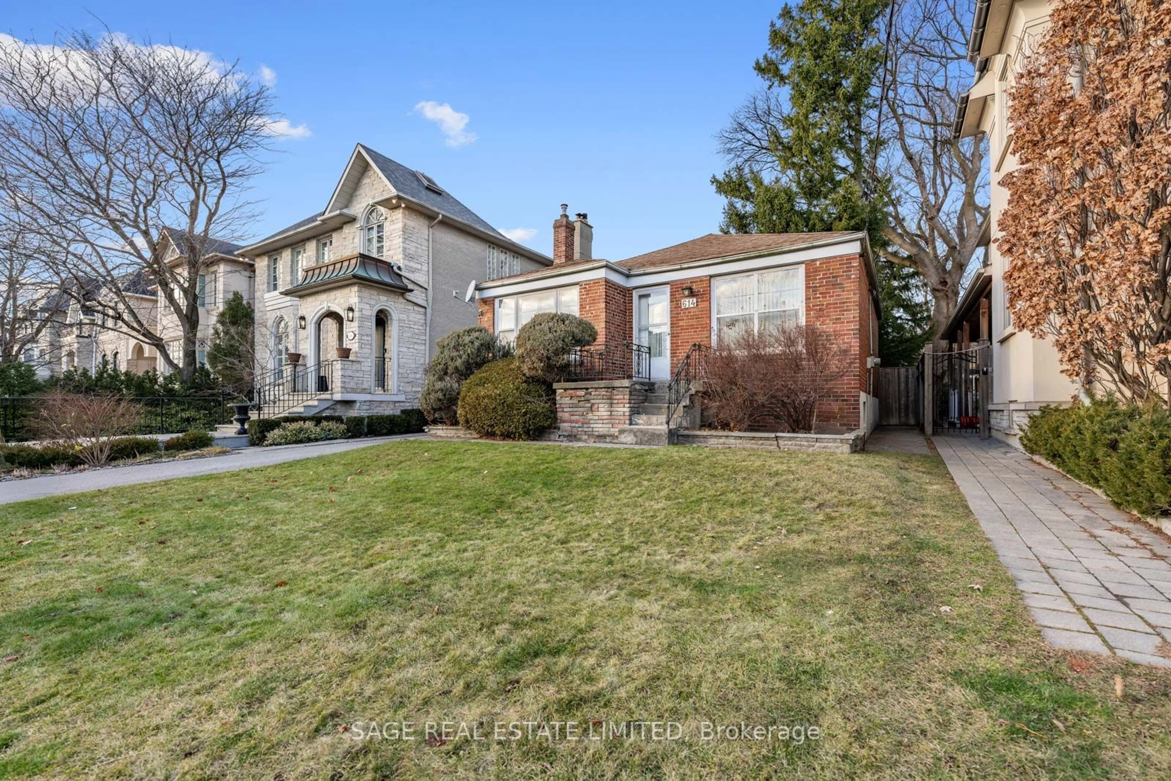 Home with brick exterior material, street for 614 St Germain Ave, Toronto Ontario M5M 1X5