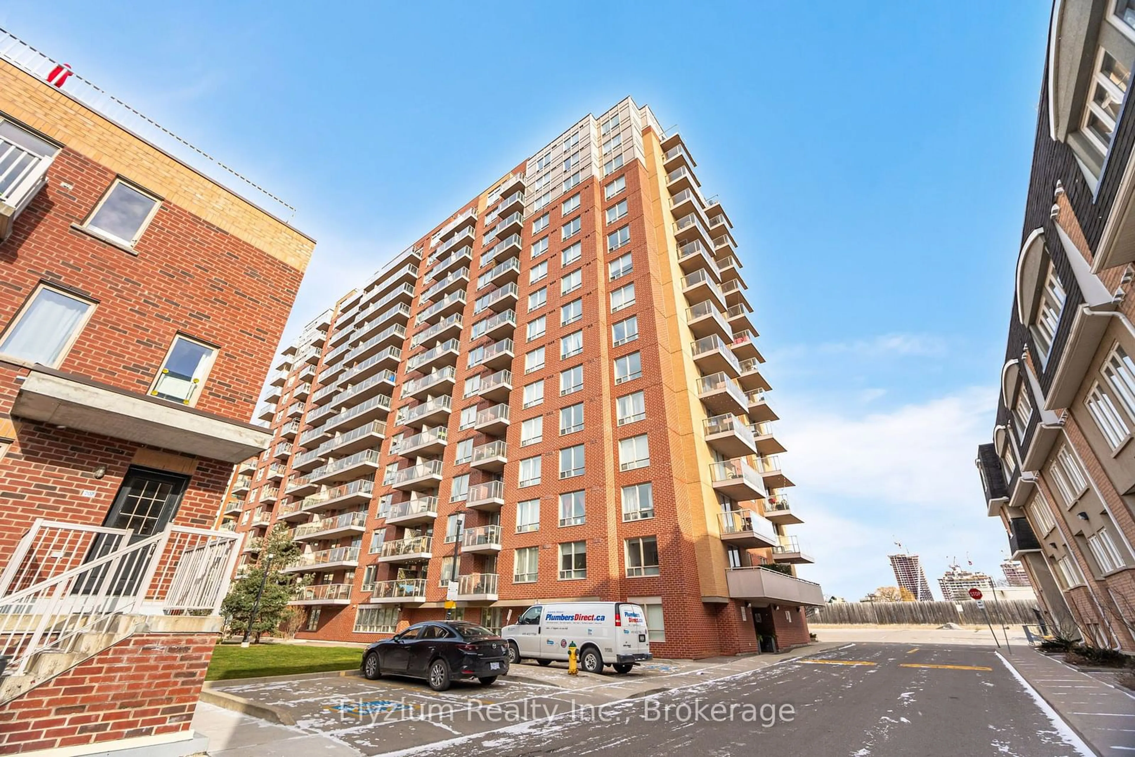 A pic from outside/outdoor area/front of a property/back of a property/a pic from drone, building for 1369 Bloor St #214, Toronto Ontario M6P 4J4