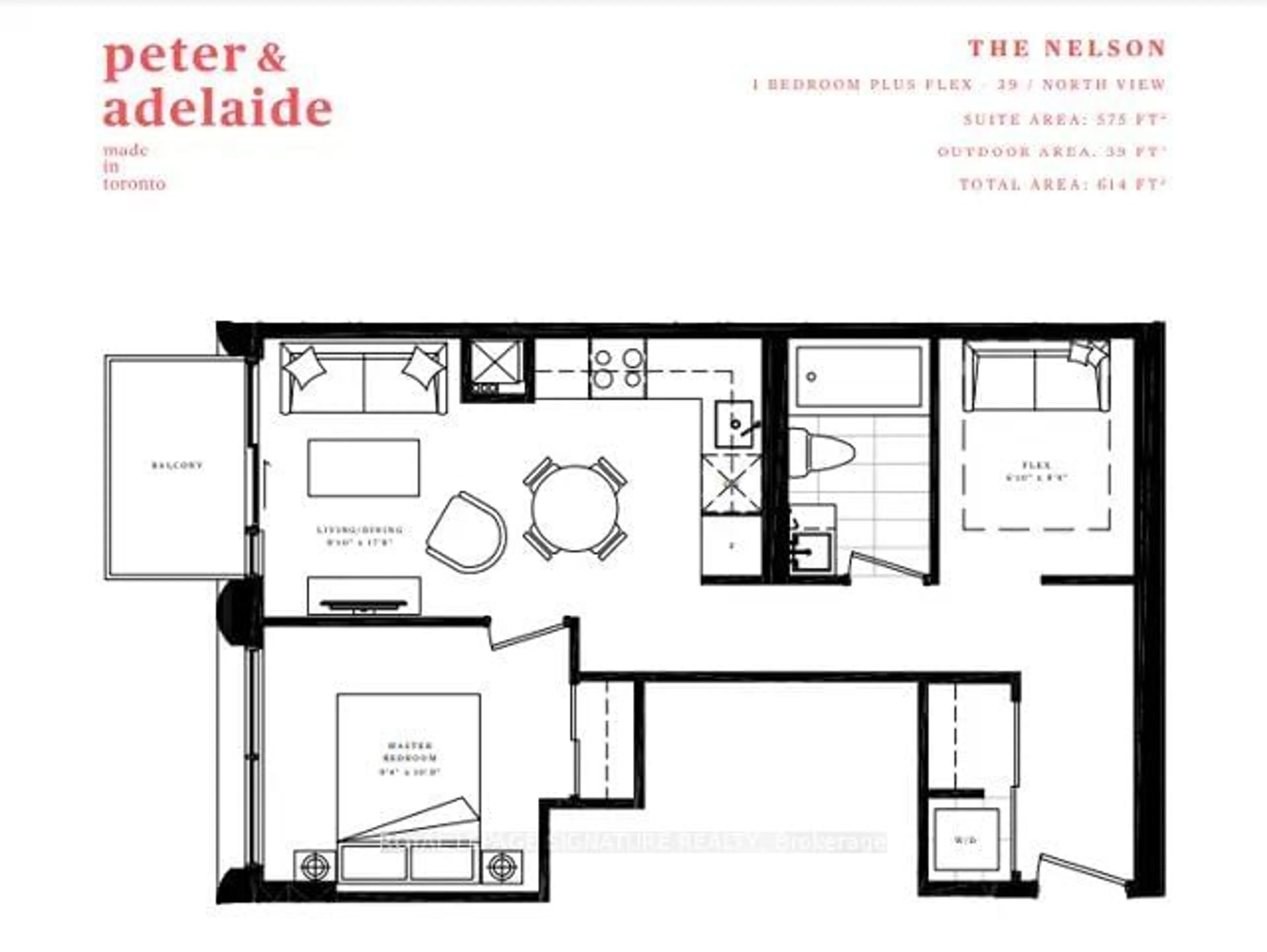 Floor plan for 108 Peter St #3115, Toronto Ontario M5V 0W2