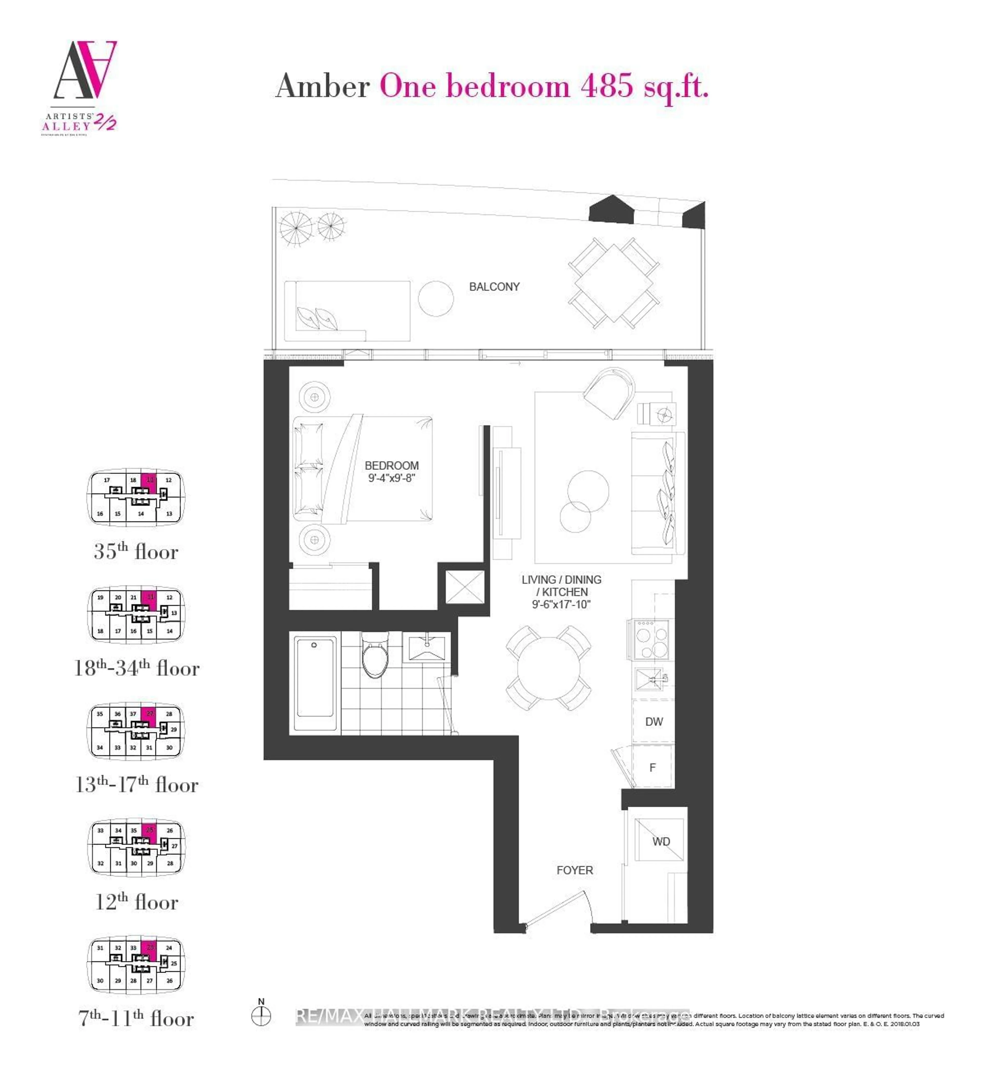 Floor plan for 230 Simcoe St #2411, Toronto Ontario M5T 0E2