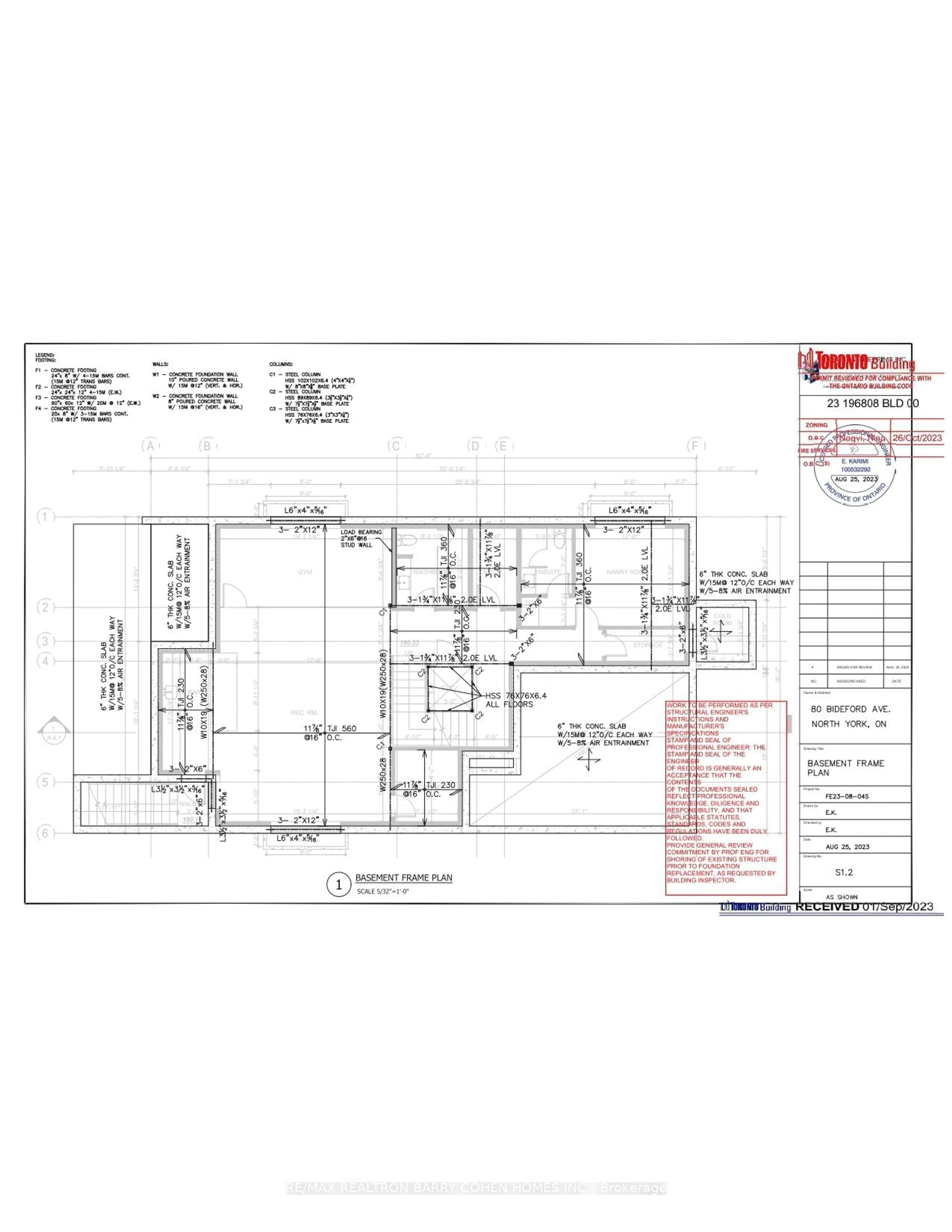 Floor plan for 80 Bideford Ave, Toronto Ontario M3H 1K4