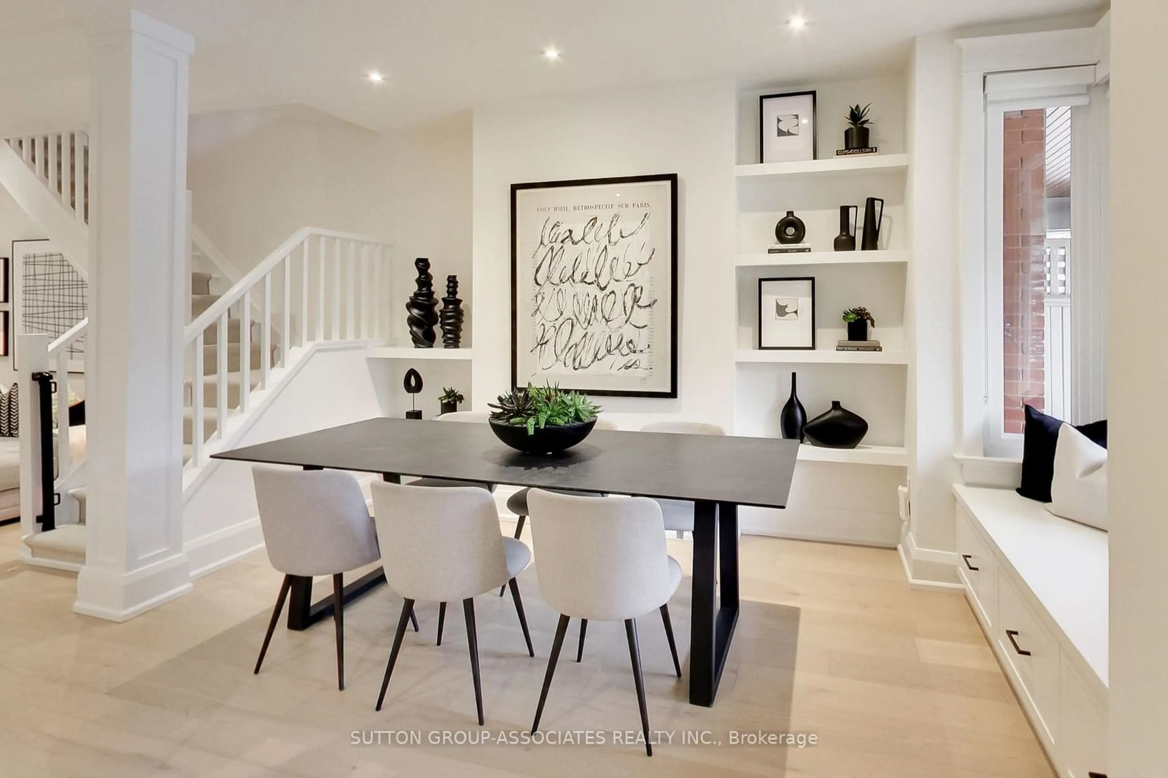 Dining room, wood/laminate floor for 32 Appleton Ave, Toronto Ontario M6E 3A5