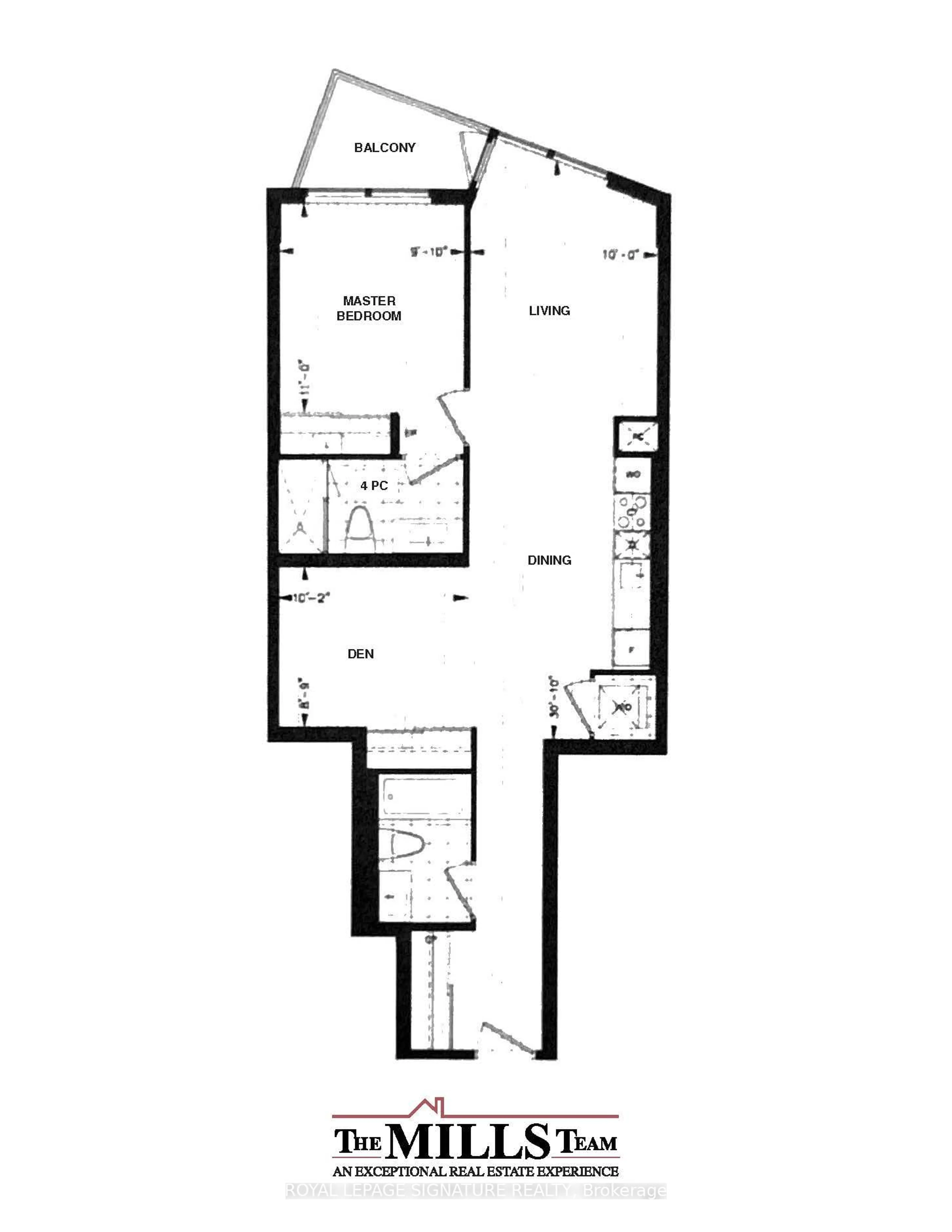 Floor plan for 55 Merchants' Wharf #428, Toronto Ontario M5A 0P2