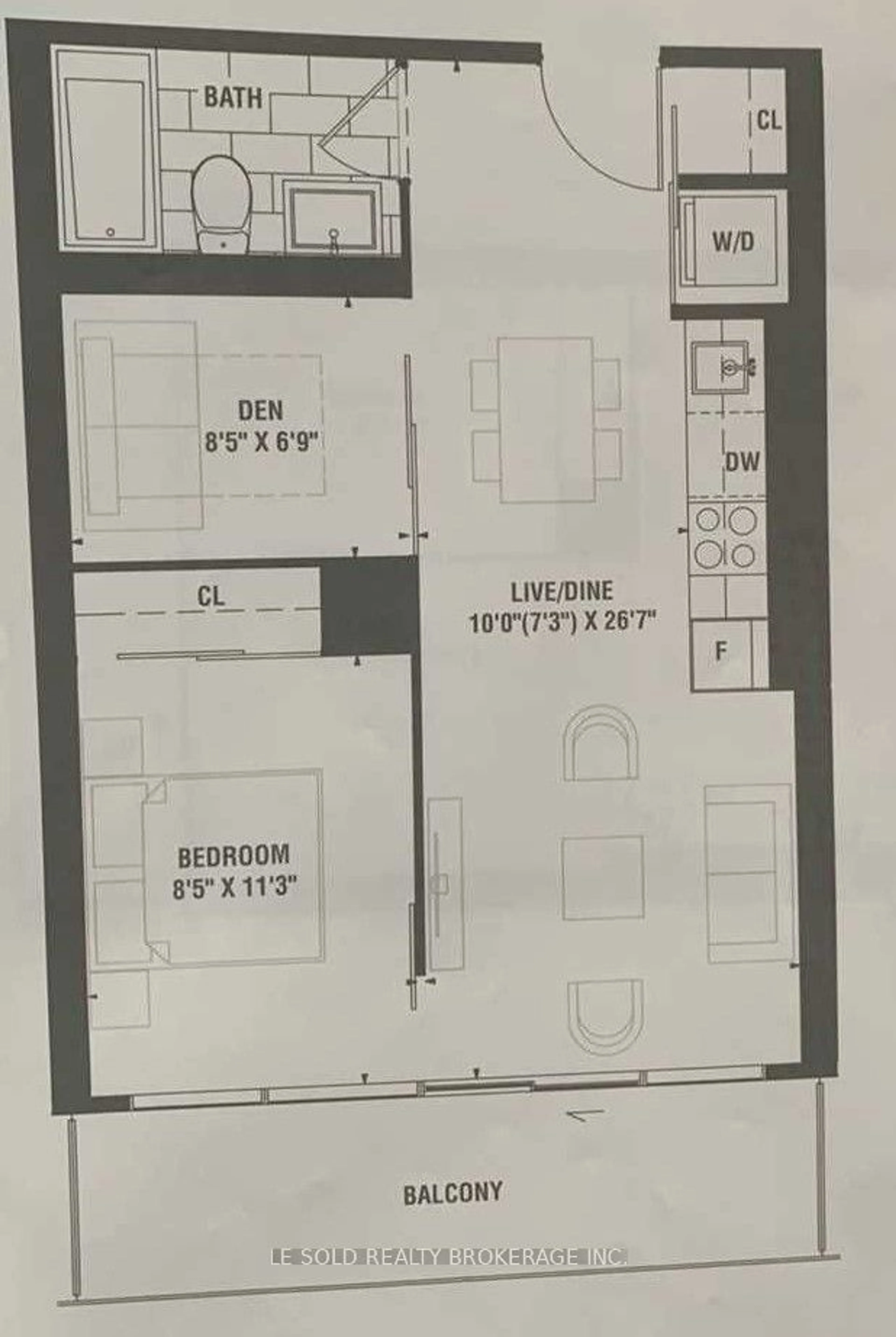 Floor plan for 138 Downes St #330, Toronto Ontario M5E 0E4