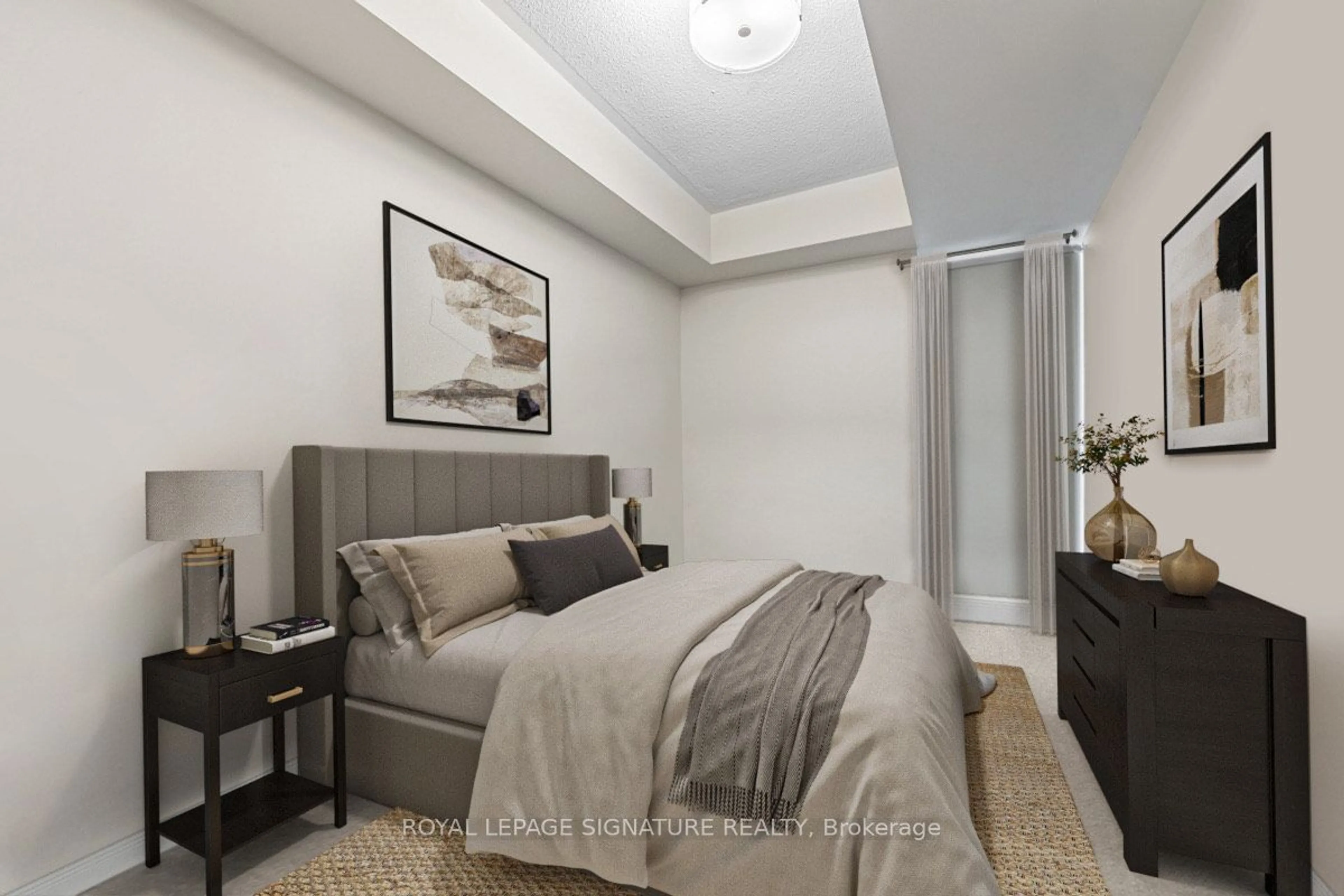 Bedroom with bed, unknown for 18 Yorkville Ave #508, Toronto Ontario M4W 3Y8