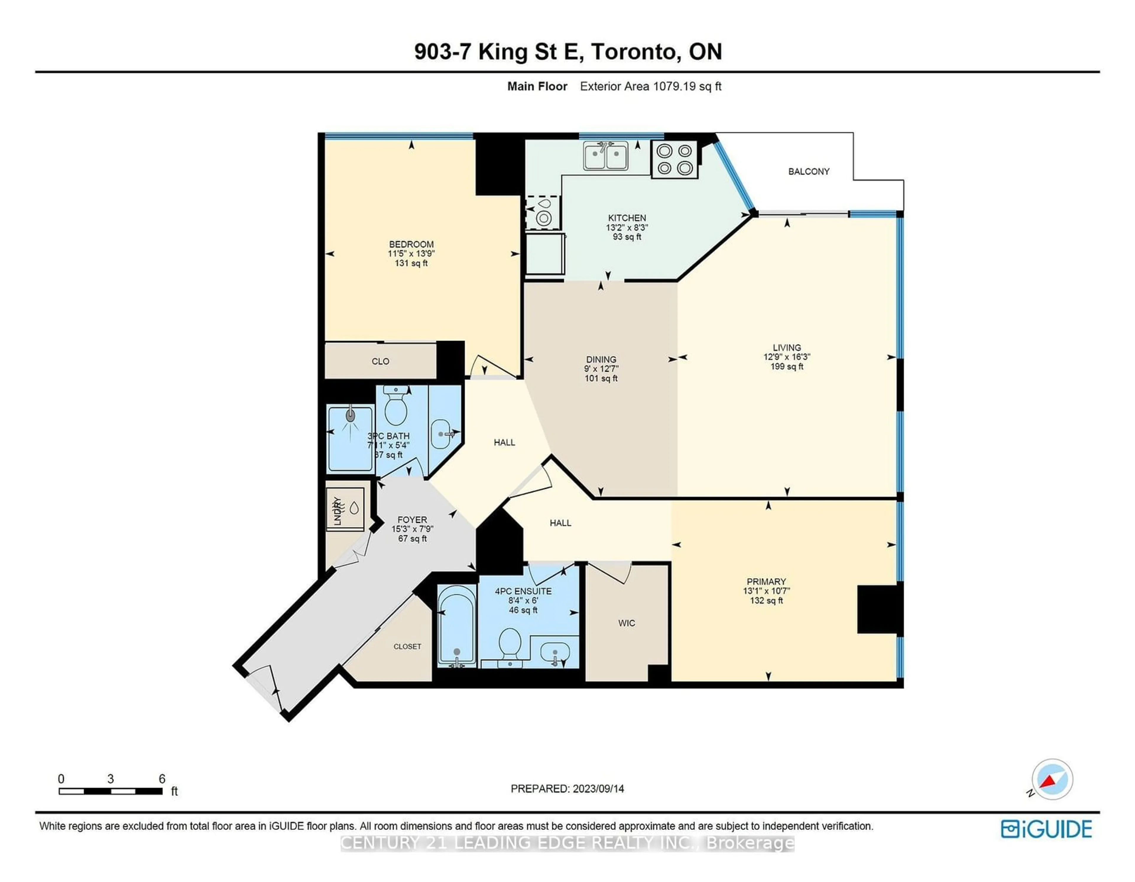 Floor plan for 7 King St #903, Toronto Ontario M5C 3C5