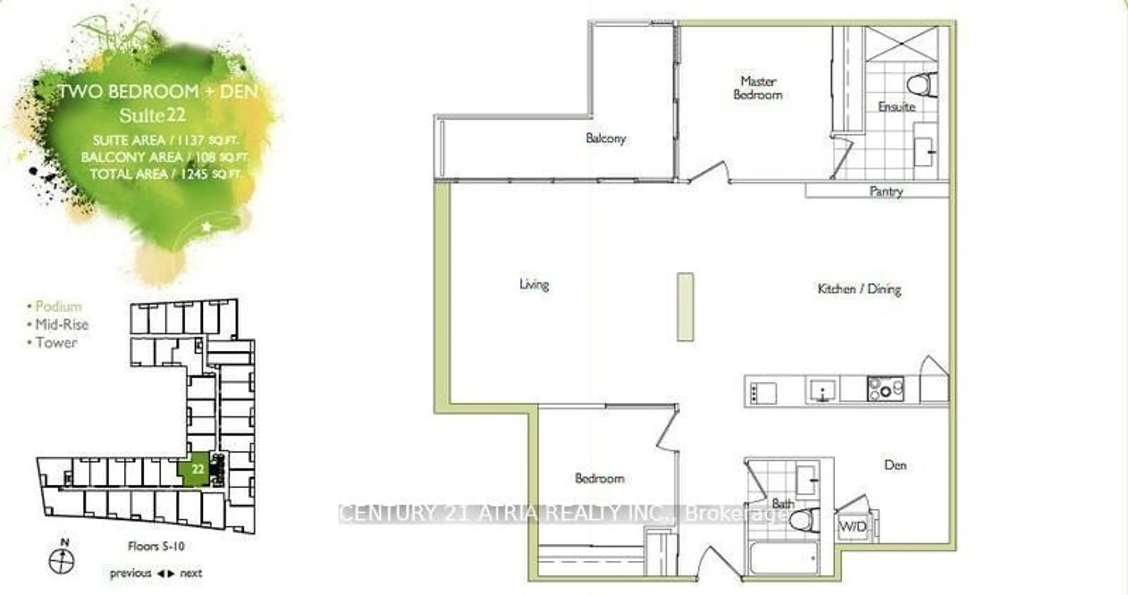 Floor plan for 10 Capreol Crt #922, Toronto Ontario M5V 4B3