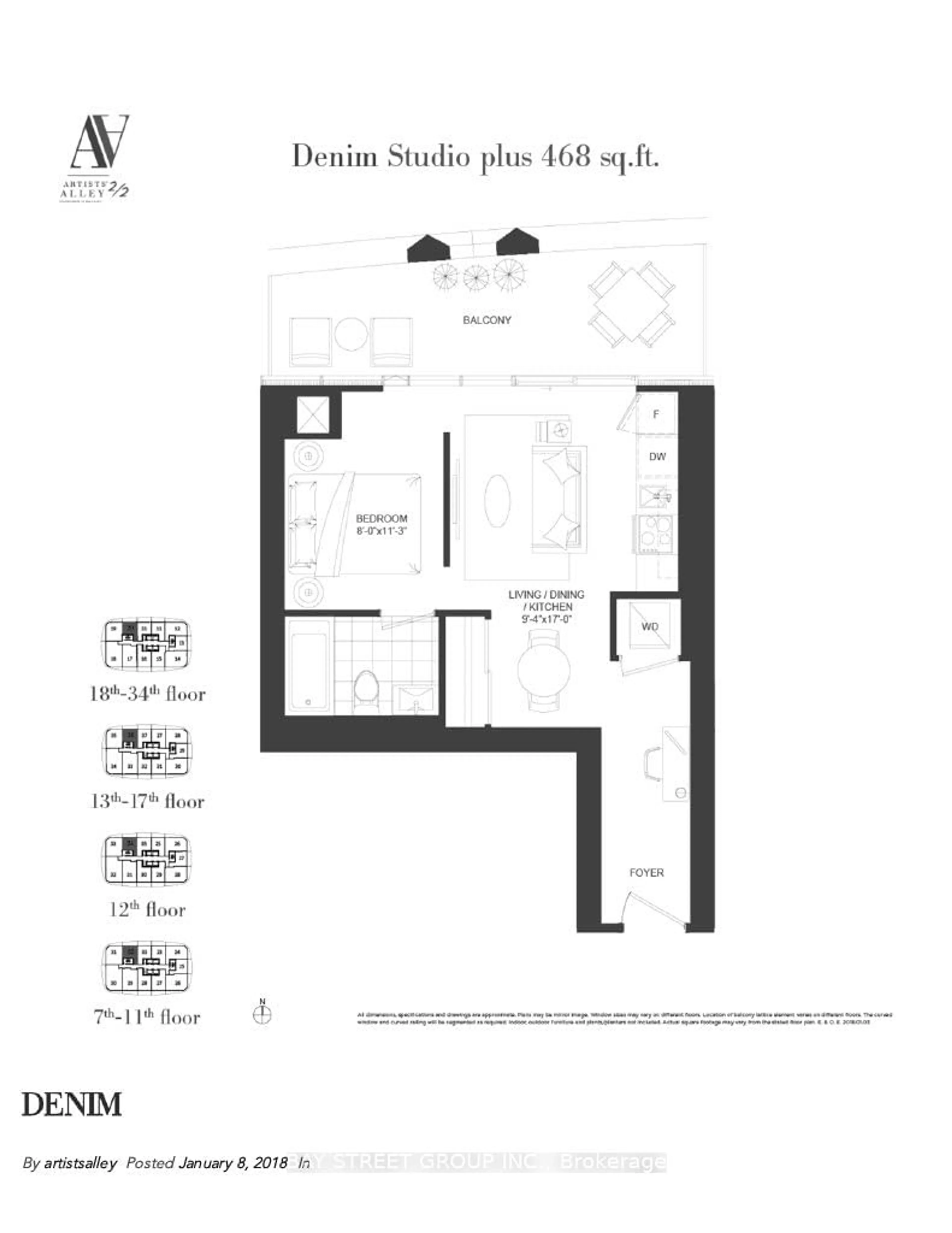 Floor plan for 230 Simcoe St #2020, Toronto Ontario M5T 1T4