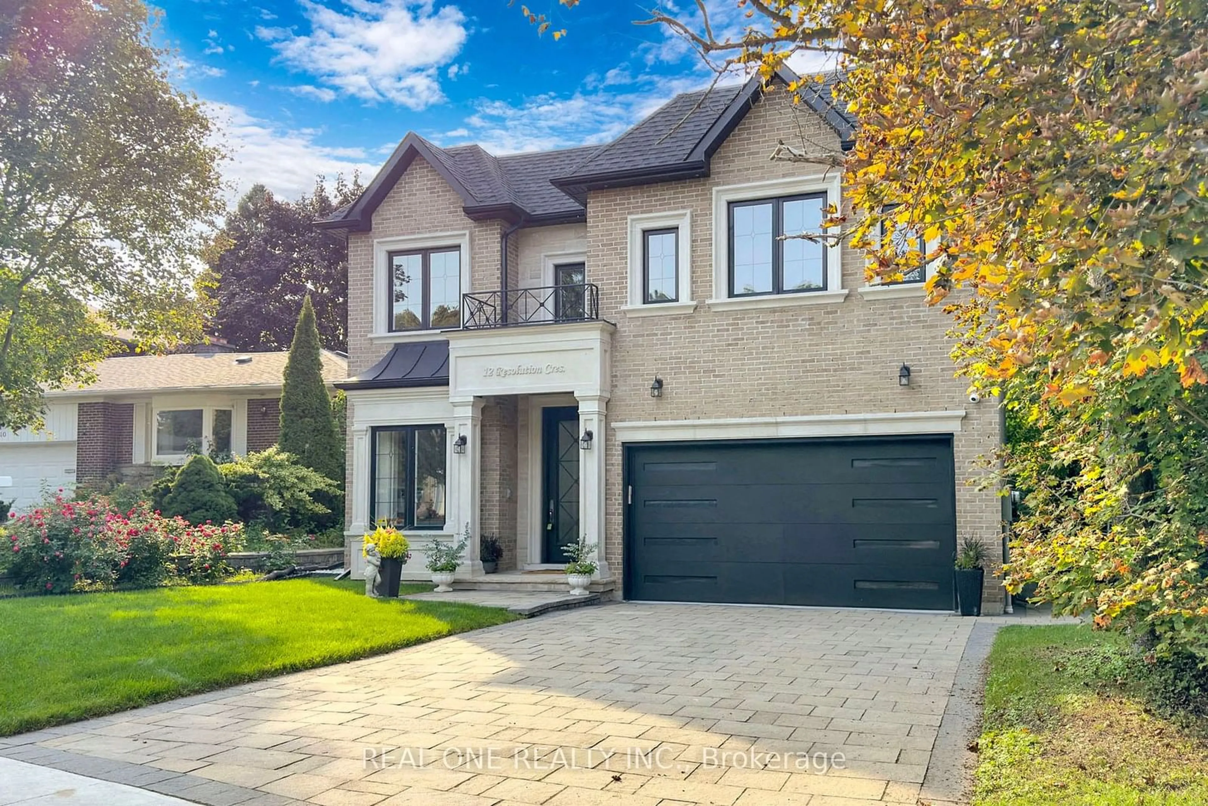 Home with brick exterior material, street for 12 Resolution Cres, Toronto Ontario M2H 1N4