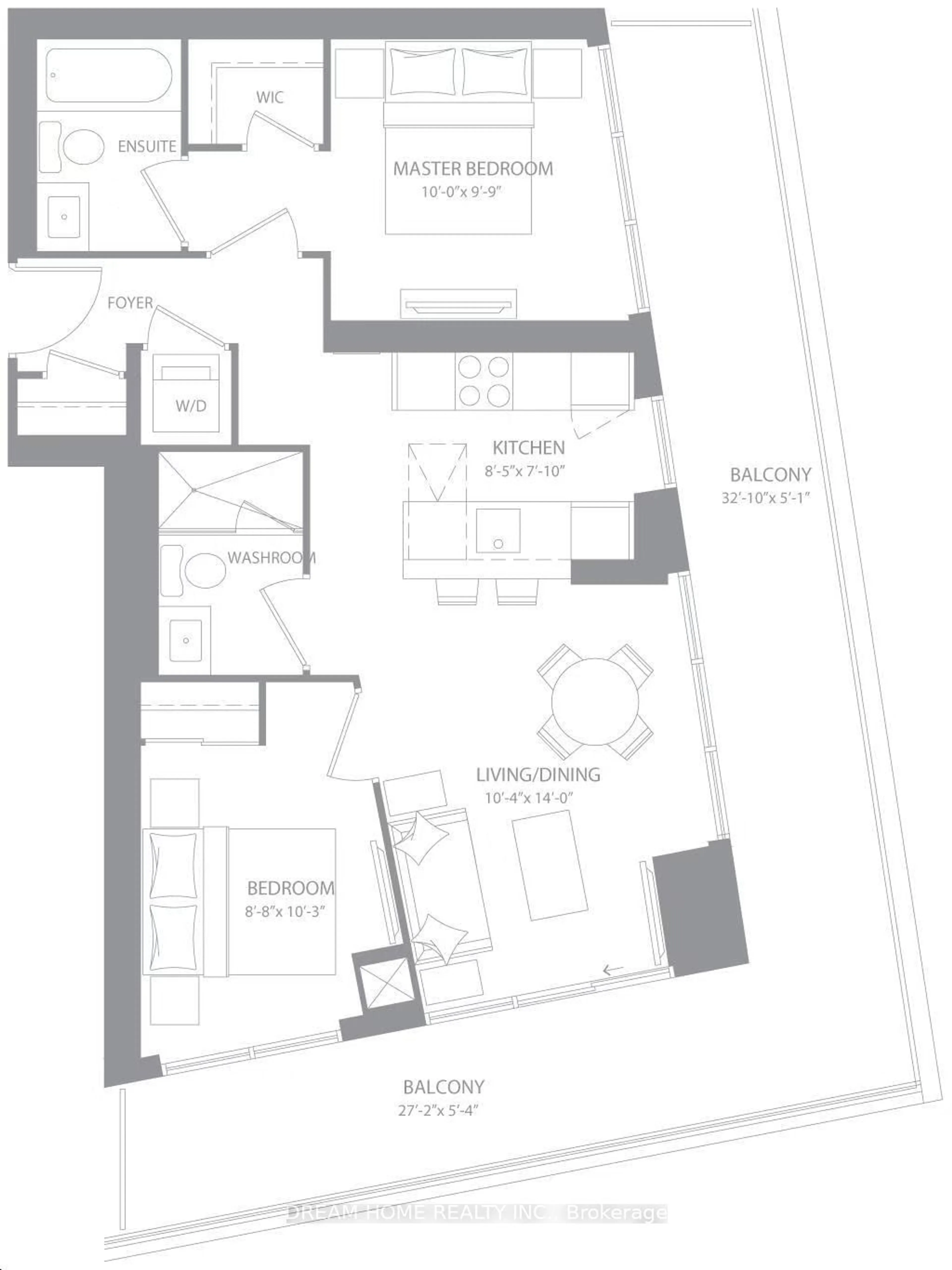 Floor plan for 2221 Yonge St #5303, Toronto Ontario M4S 0B8