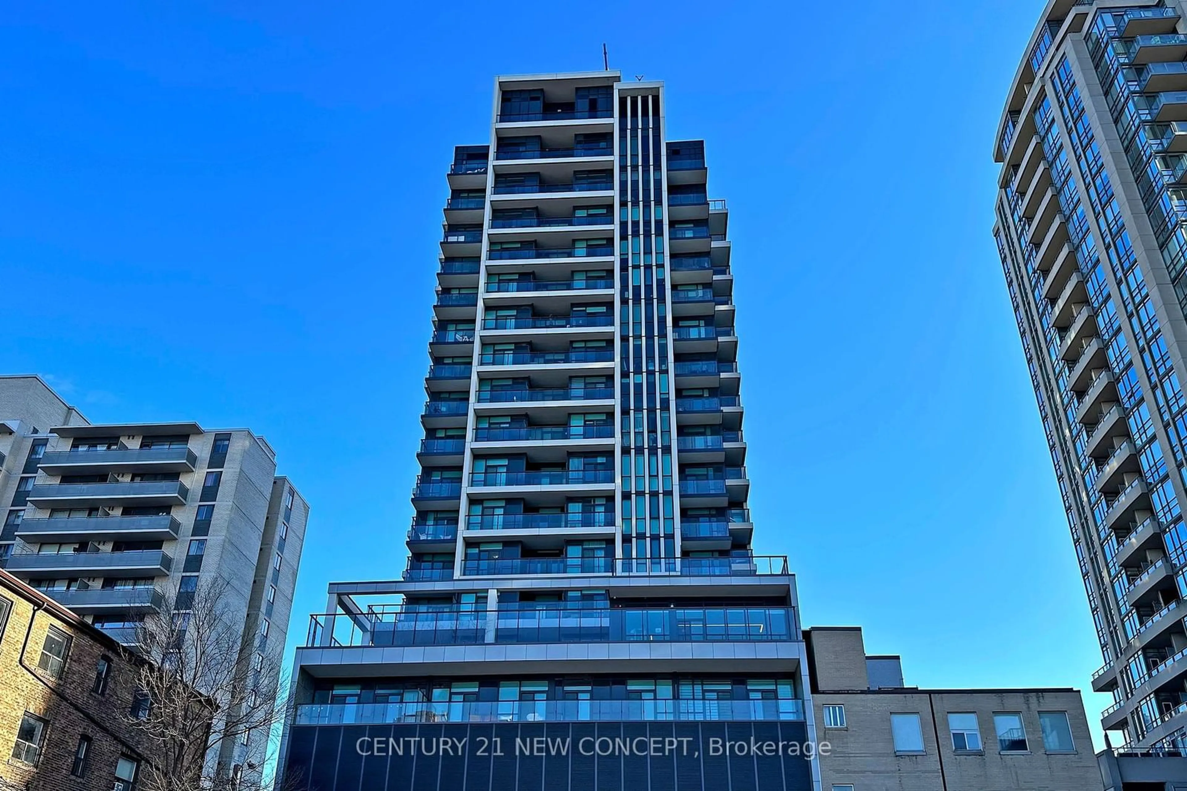 A pic from outside/outdoor area/front of a property/back of a property/a pic from drone, building for 1486 Bathurst St #1105, Toronto Ontario M5P 0A5