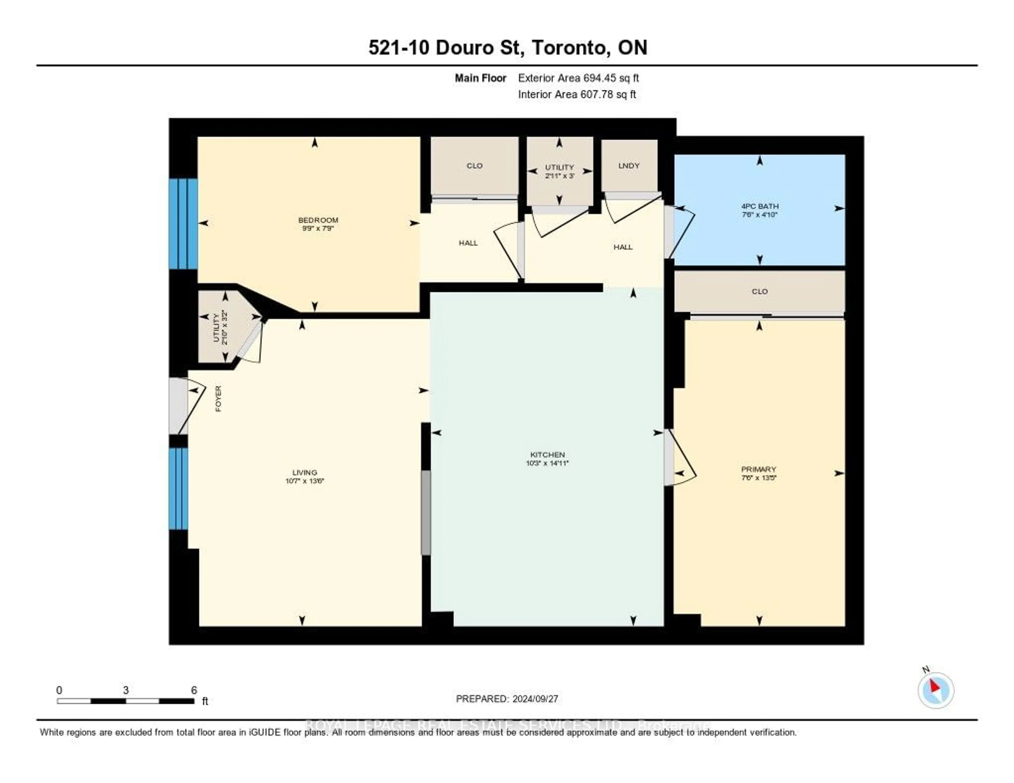 Floor plan for 10 Douro St #521, Toronto Ontario M6K 3M4