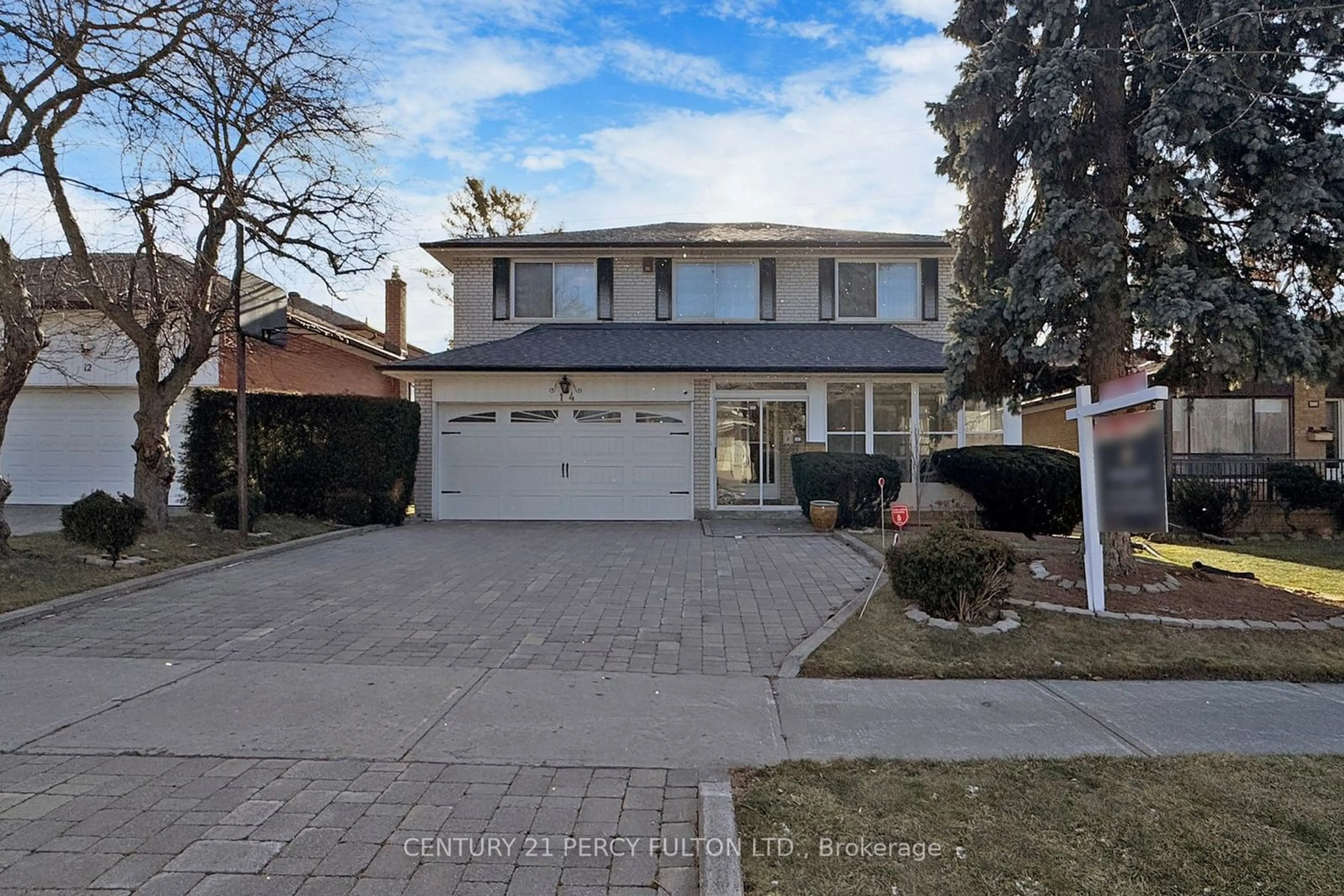 Home with brick exterior material, street for 14 Weatherstone Cres, Toronto Ontario M2H 1C2