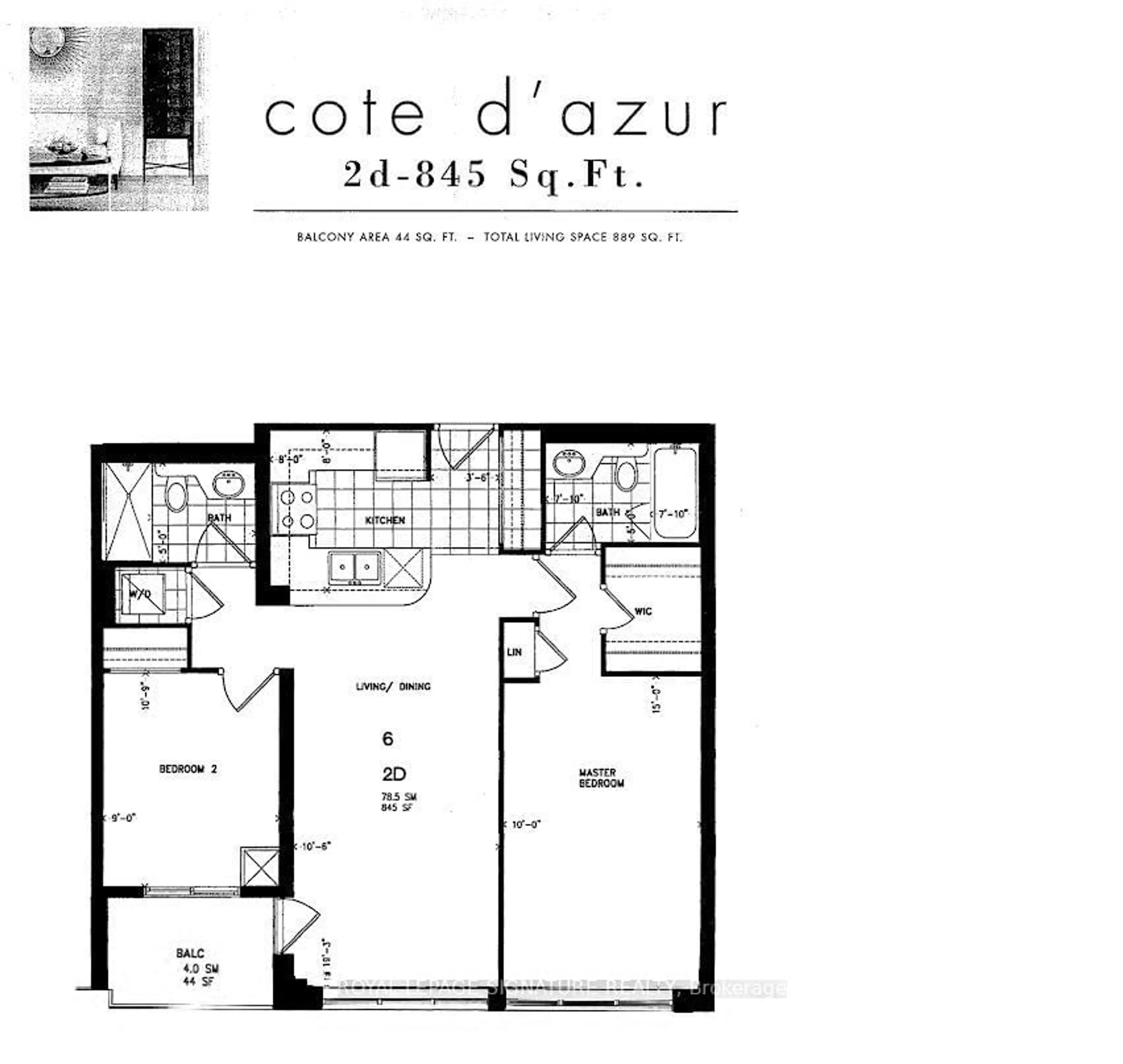 Floor plan for 28 Byng Ave #607, Toronto Ontario M2N 7H4