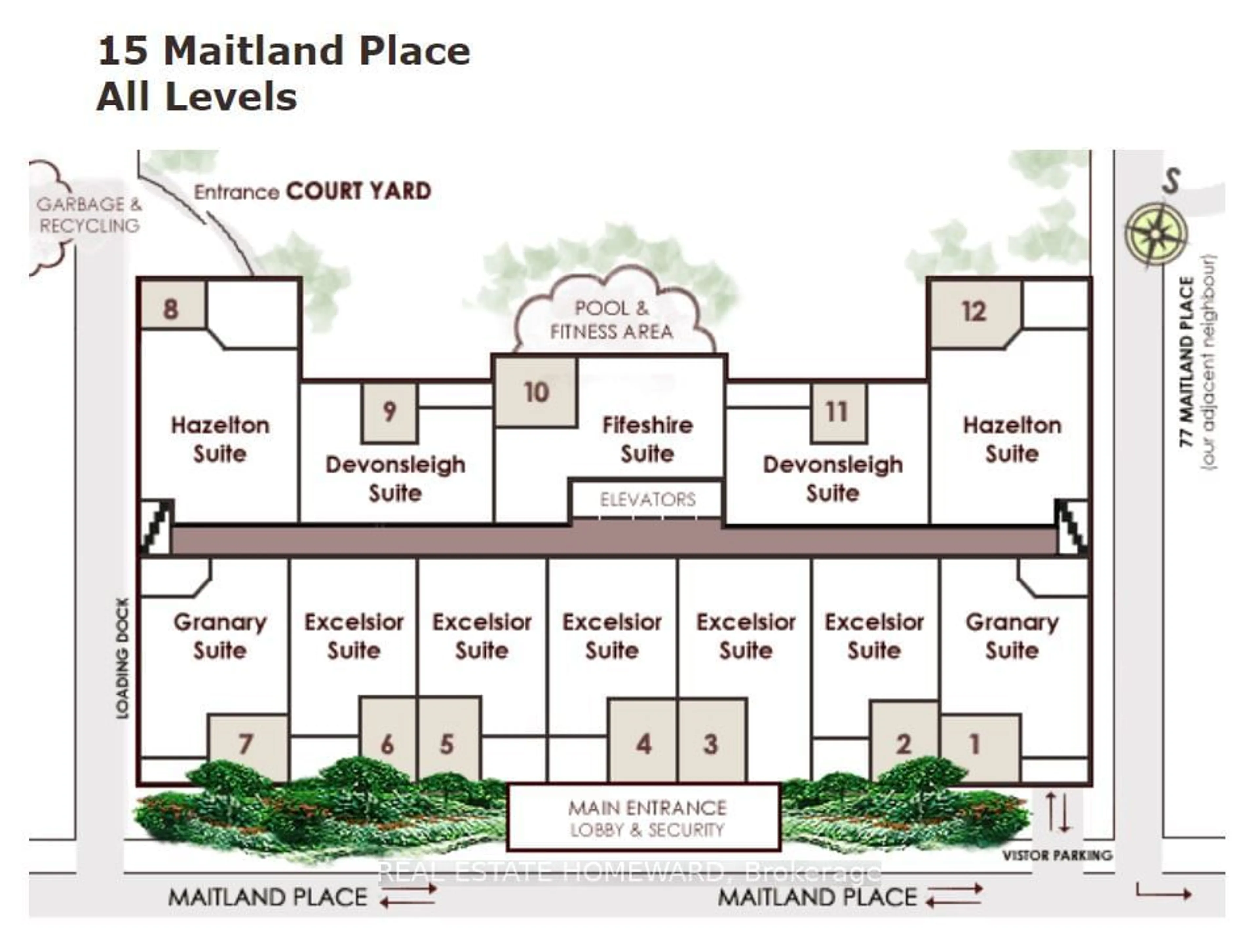 Floor plan for 15 Maitland Pl #2104, Toronto Ontario M4Y 2X3