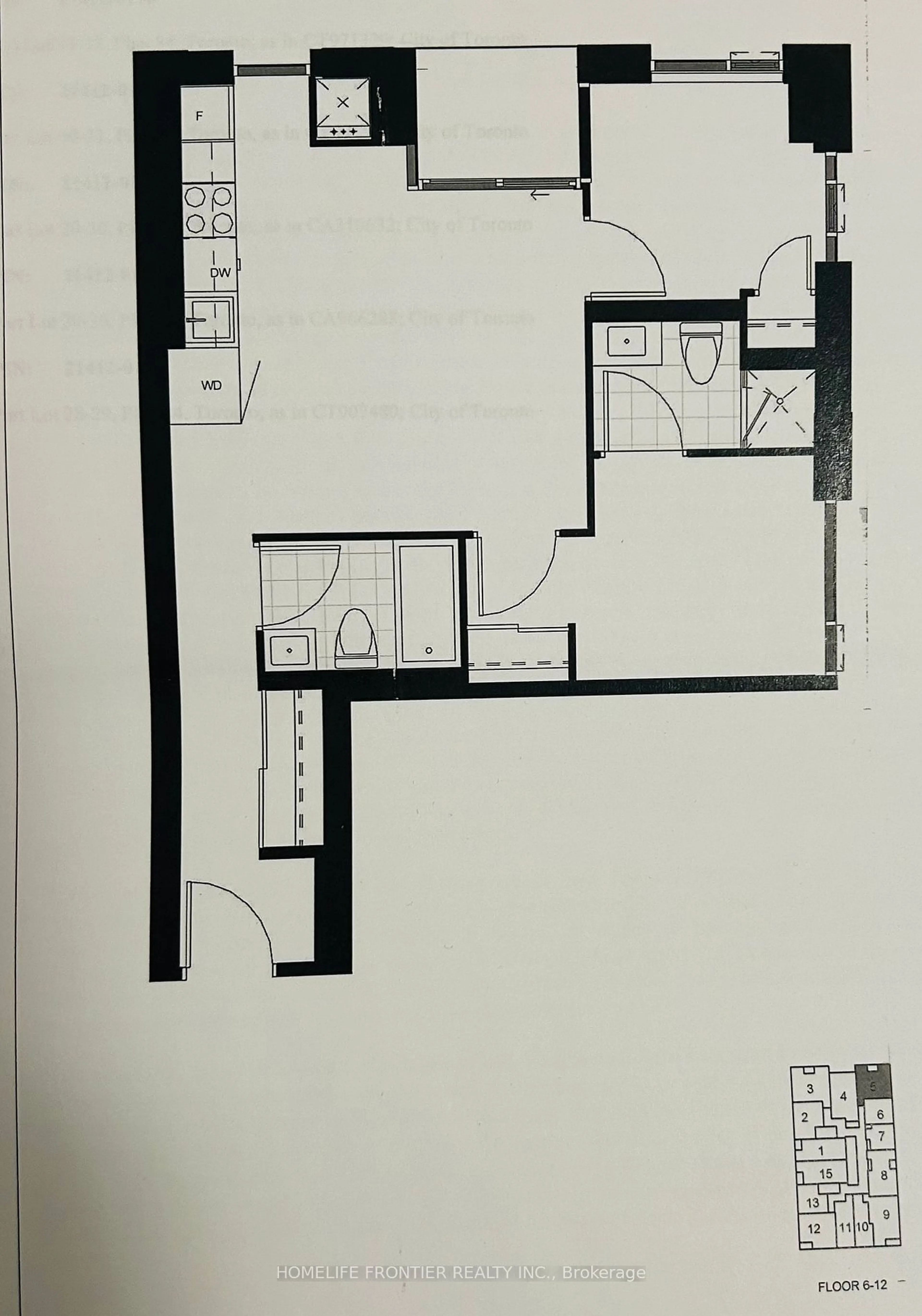 Floor plan for 8 Widmer St #805, Toronto Ontario M5V 0W6