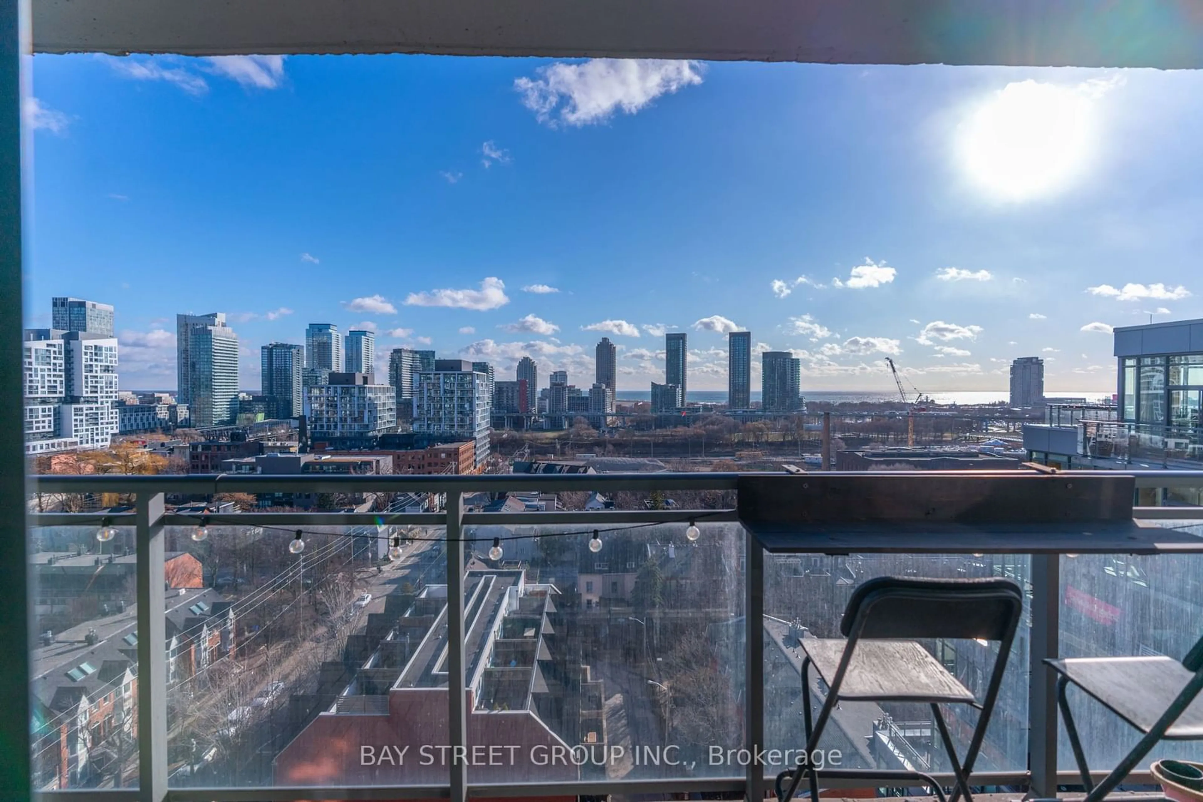 Balcony in the apartment, city buildings view from balcony for 78 Tecumseth St #1404, Toronto Ontario M5V 0A9