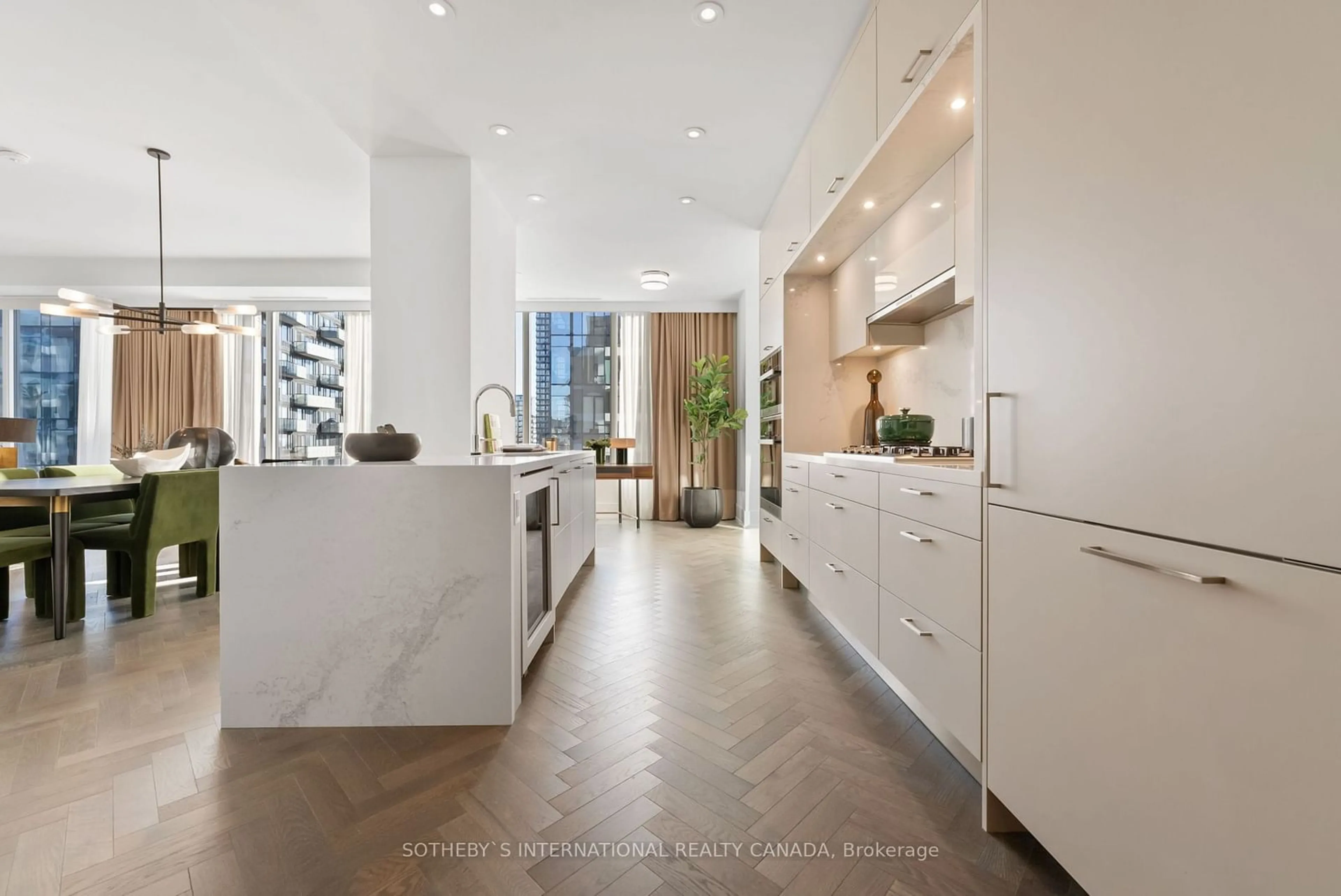 Contemporary kitchen, ceramic/tile floor for 455 Wellington St #1105, Toronto Ontario M5V 0V8